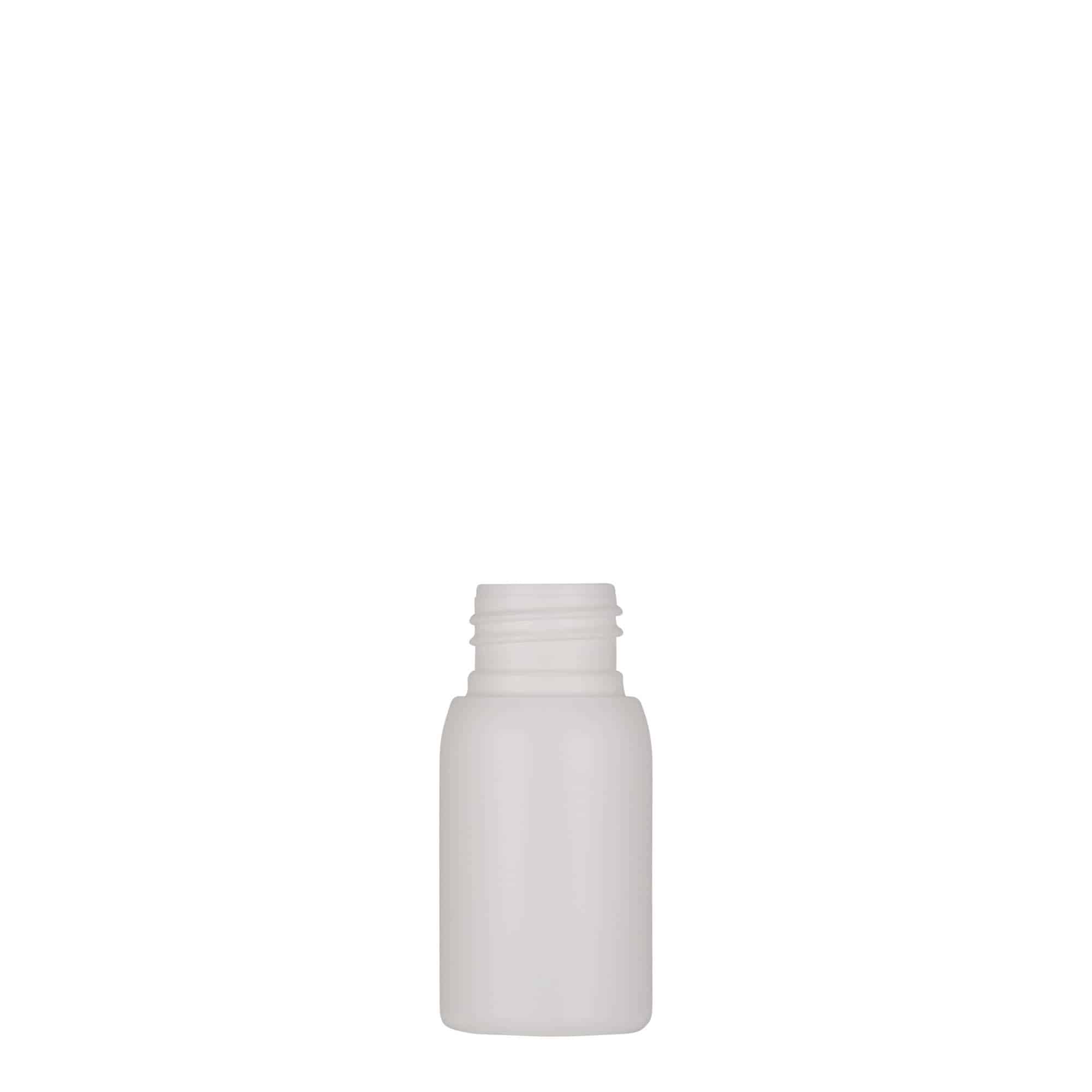 30 ml plastpudel 'Tuffy', HDPE, valge, kael: 24/410