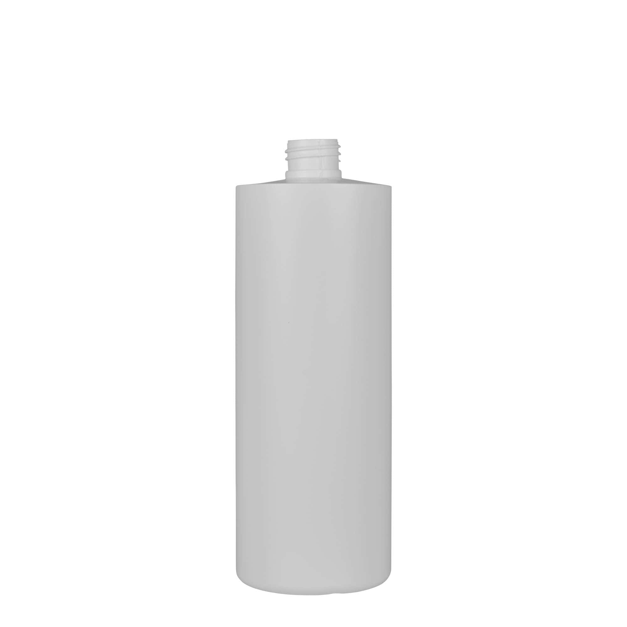 500 ml plastpudel 'Pipe', Green HDPE, valge, sulgur: GPI 24/410 500 ml plastpudel 'Pipe', Green HDPE, valge, sulgur: GPI 24/410