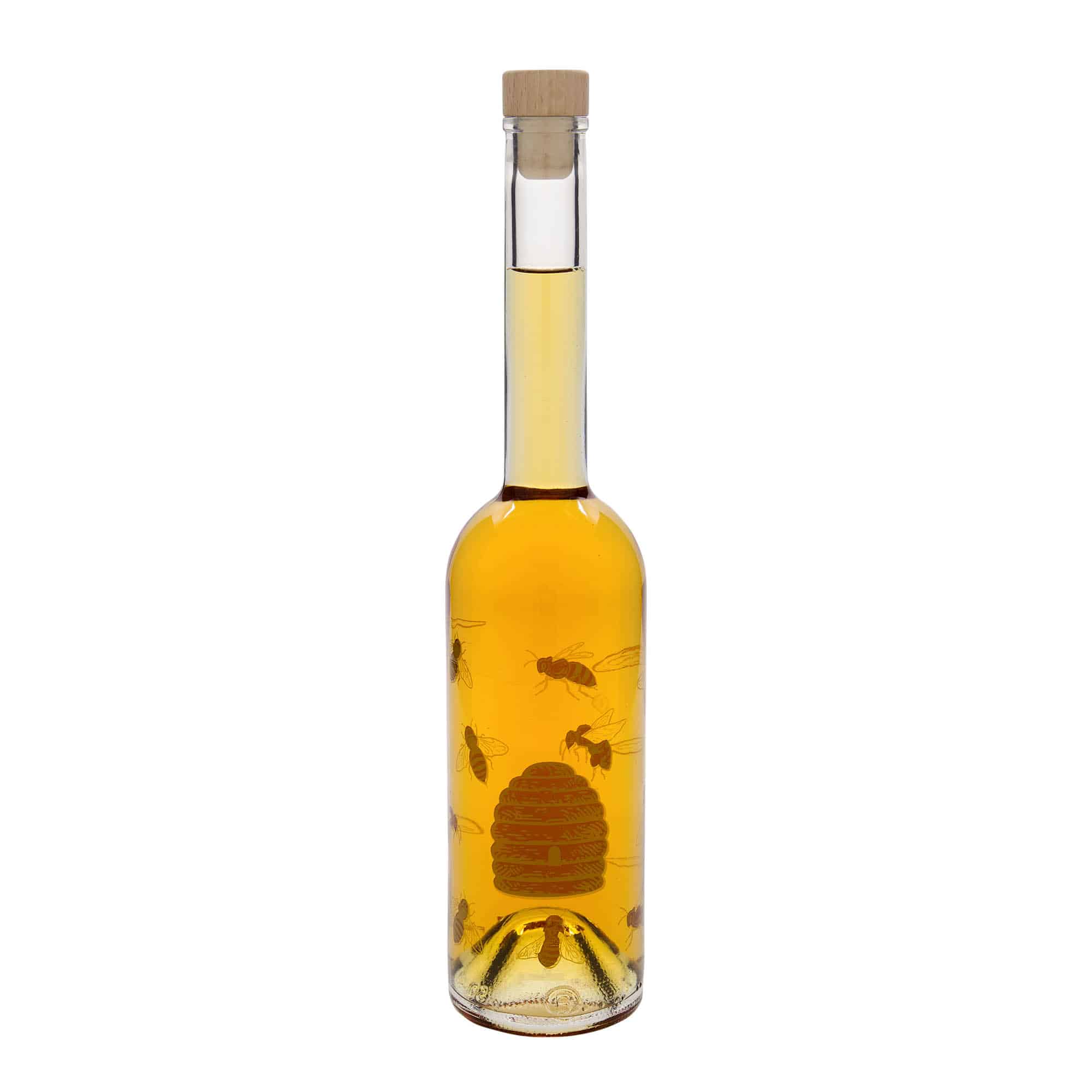 500 ml klaaspudel 'Opera', motiiv: mesilased, sulgur: kork