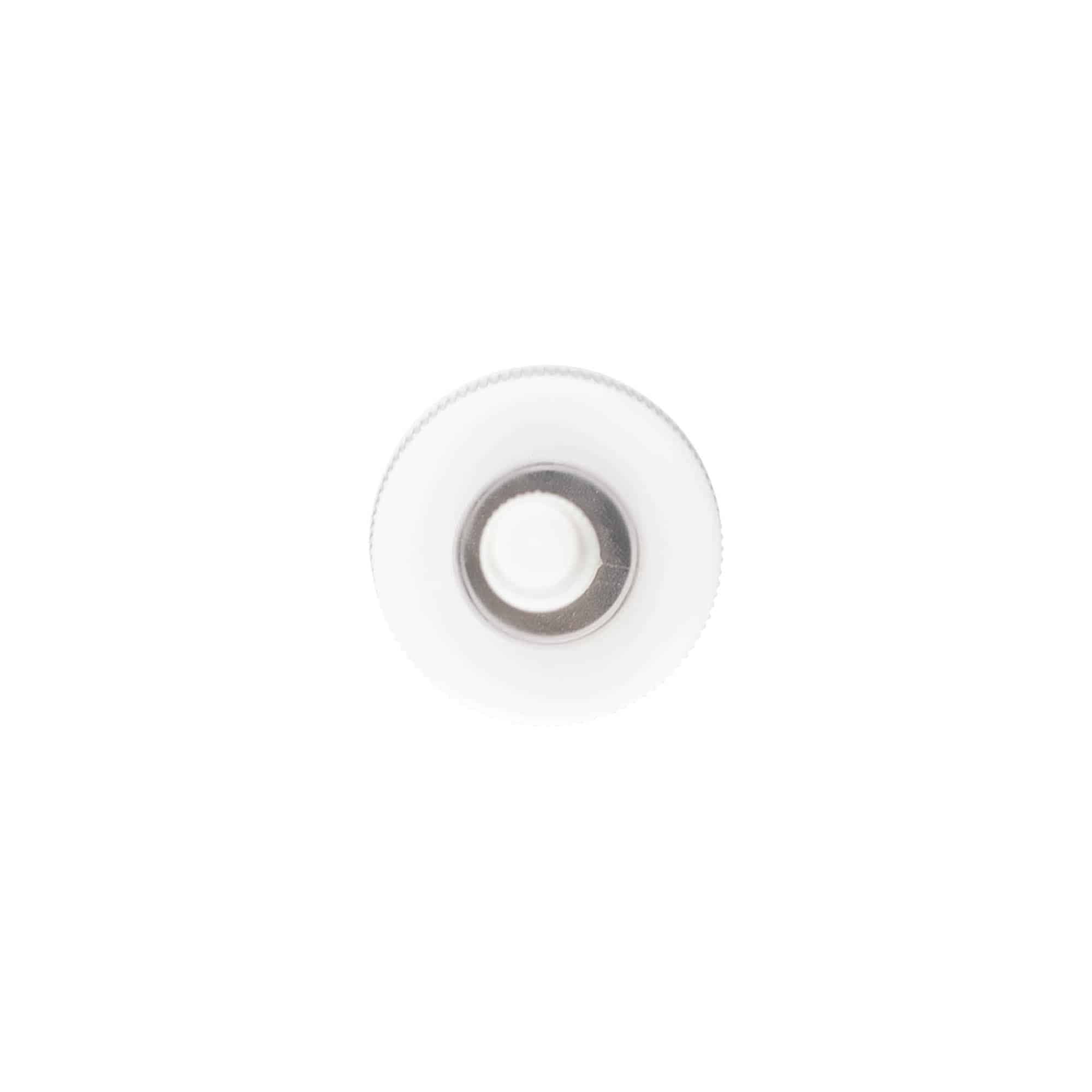 Kruvikork aplikaatoriga, PP-plastik, valge, suuava jaoks: 24/410