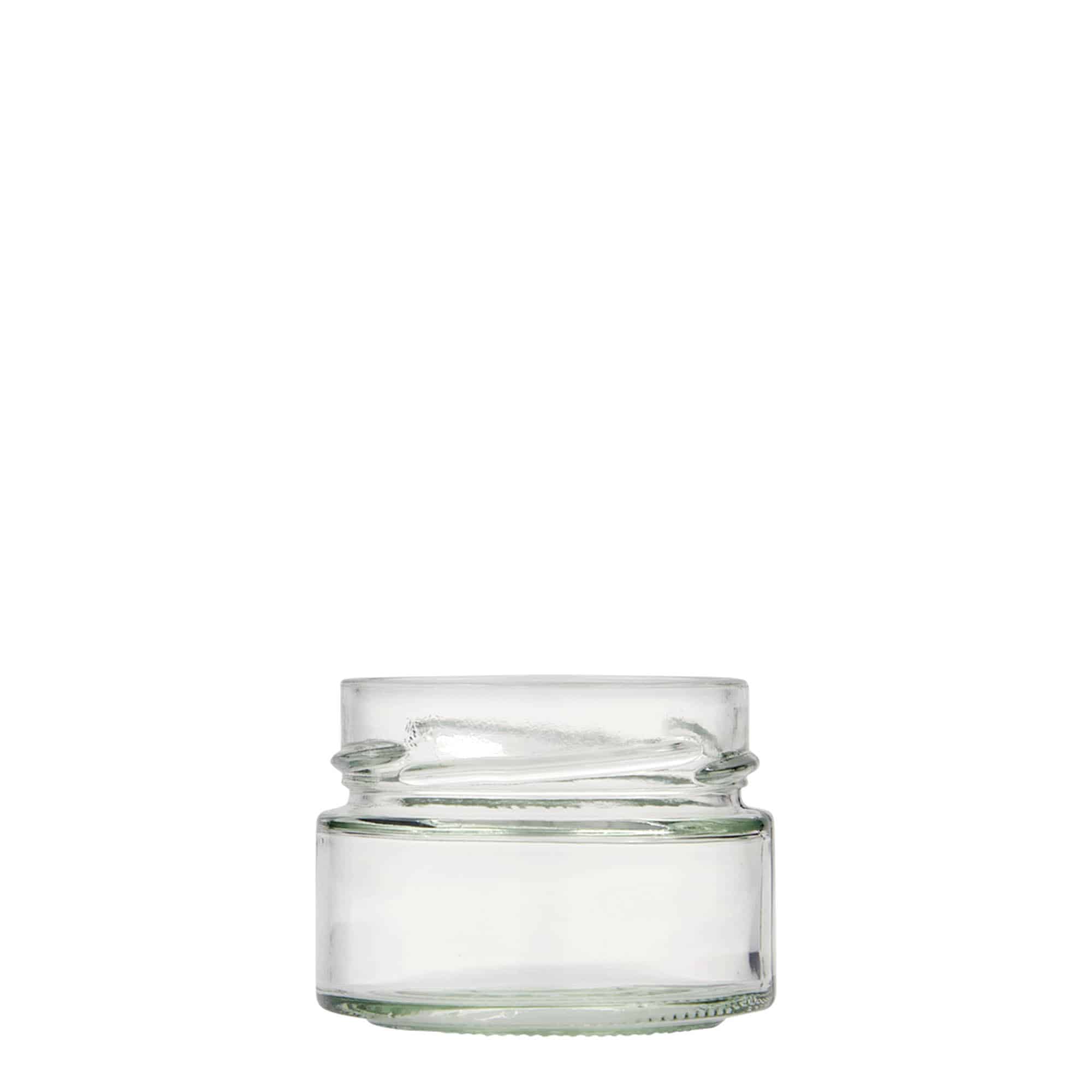 130 ml ümmargune klaas 'Aurora', ava: sügav keermega (DTO 66)