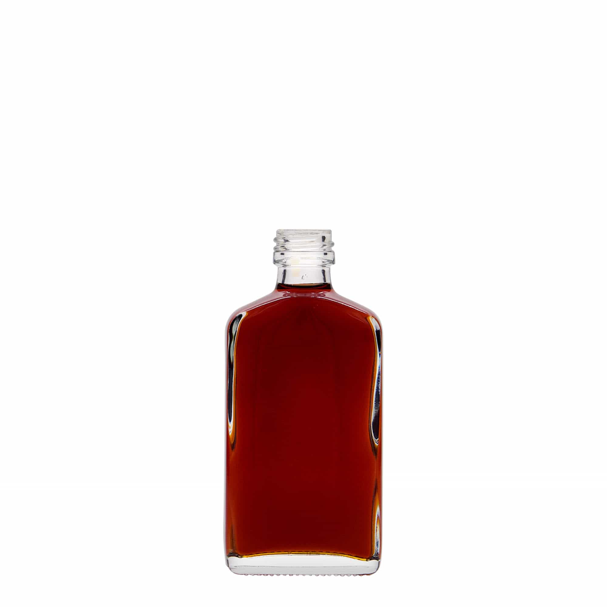 50 ml taskupudel, ristkülikukujuline, klaas, suuava: PP 18