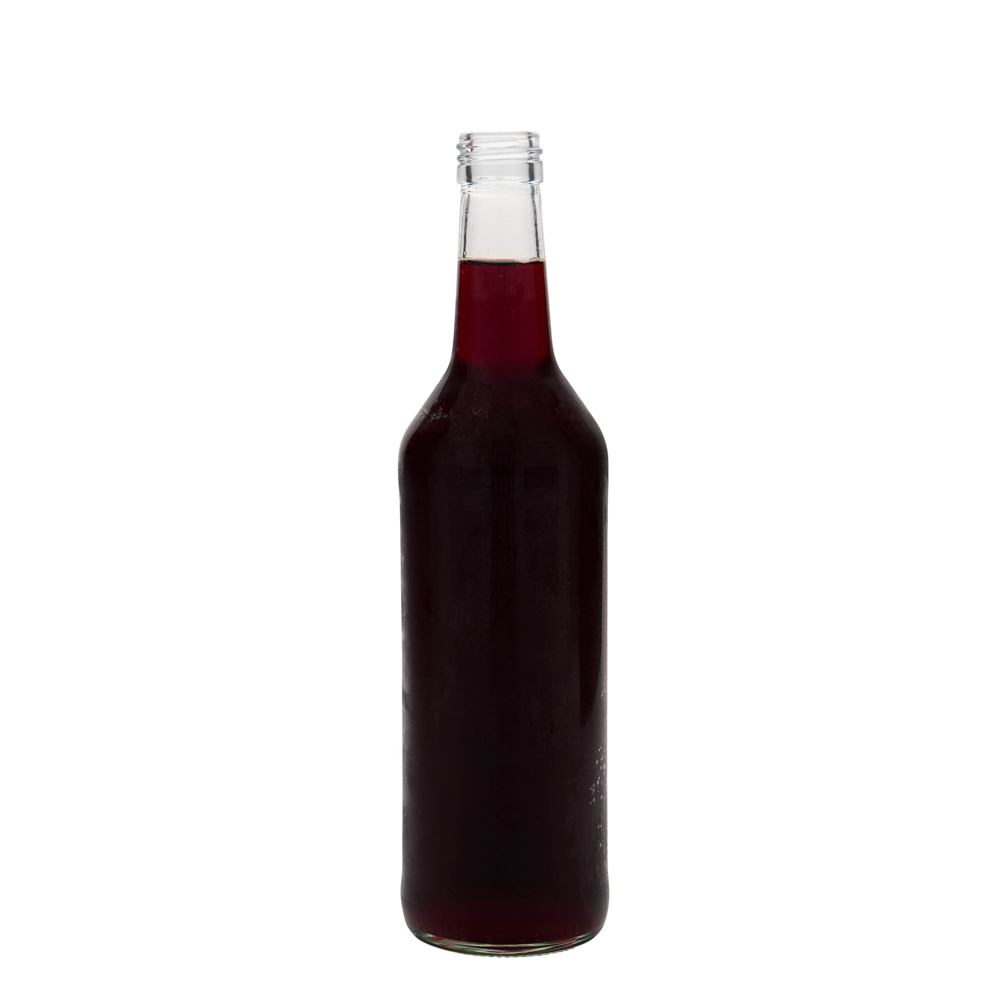 500 ml klaaspudel sirge kaelaga, avale: PP 28