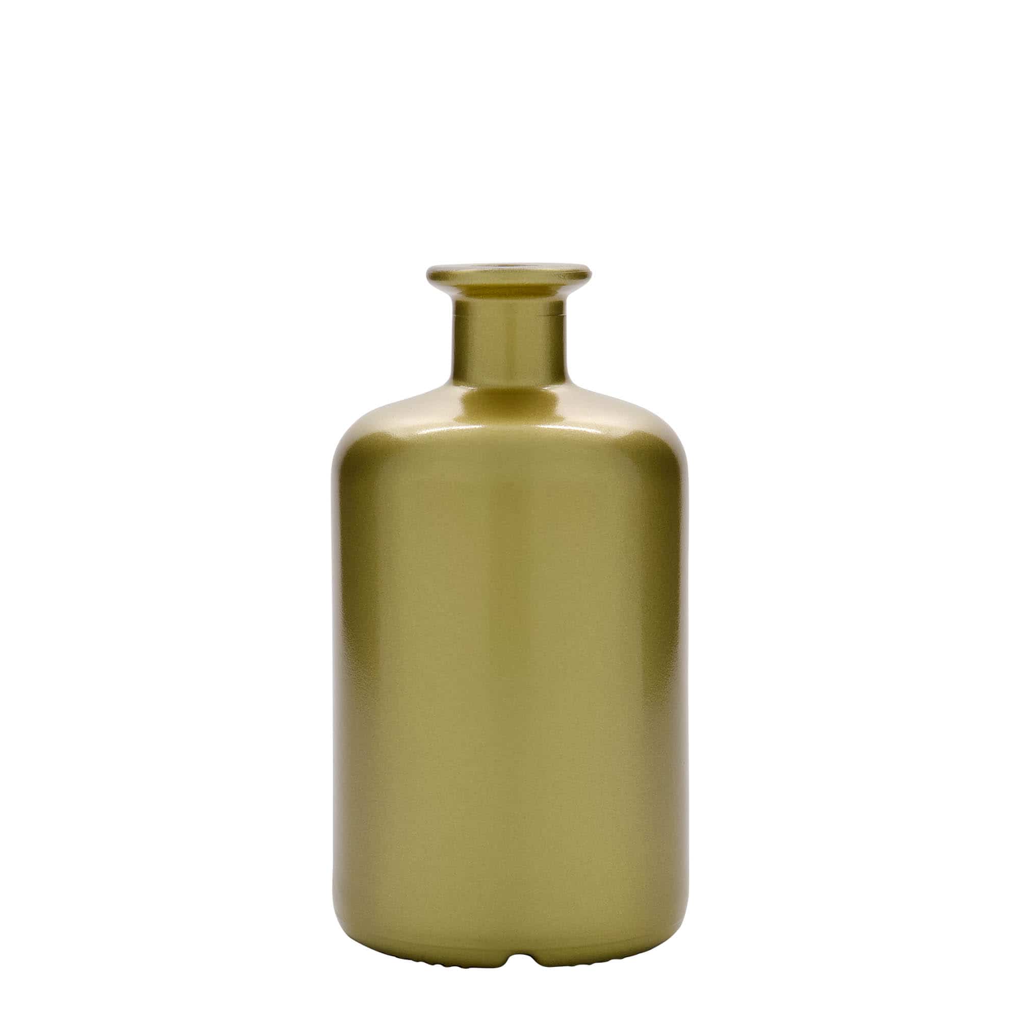 500 ml klaasist apteegipudel, kuldne, sulgur: kork 500 ml klaasist apteegipudel, kuldne, sulgur: kork