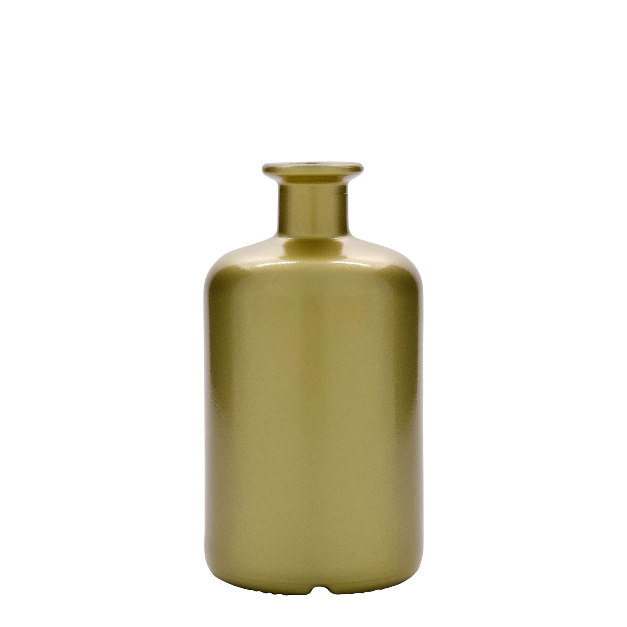 500 ml klaaspudel apteekrile, kuldne, avale: kork