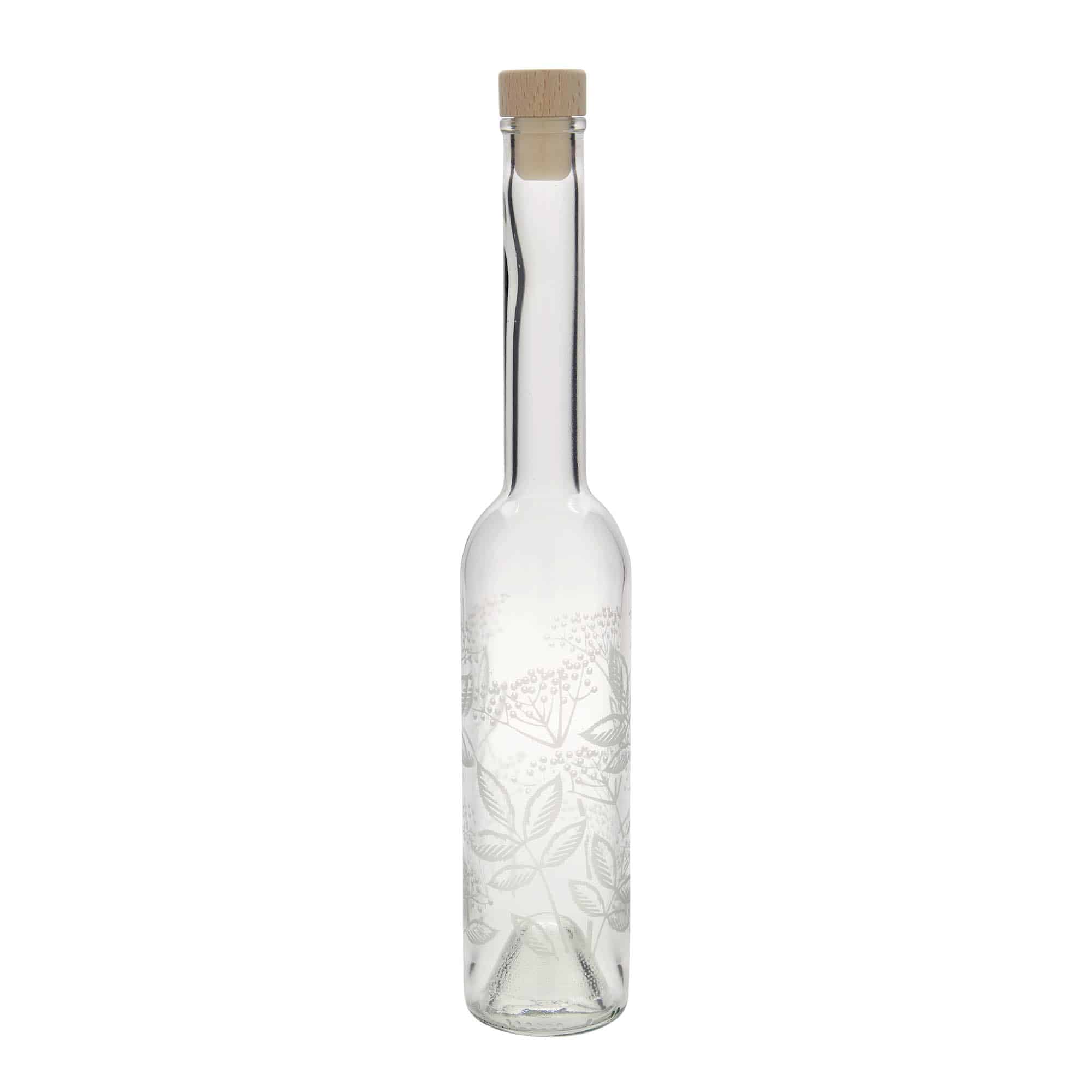 350 ml klaaspudel 'Opera', motiiv: leeder, sulgur: kork