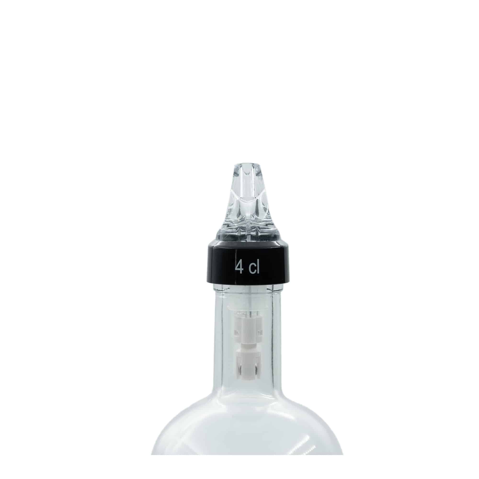 Doseerimiskork „Auto Pour“ 4 cl, PE-plast, läbipaistev