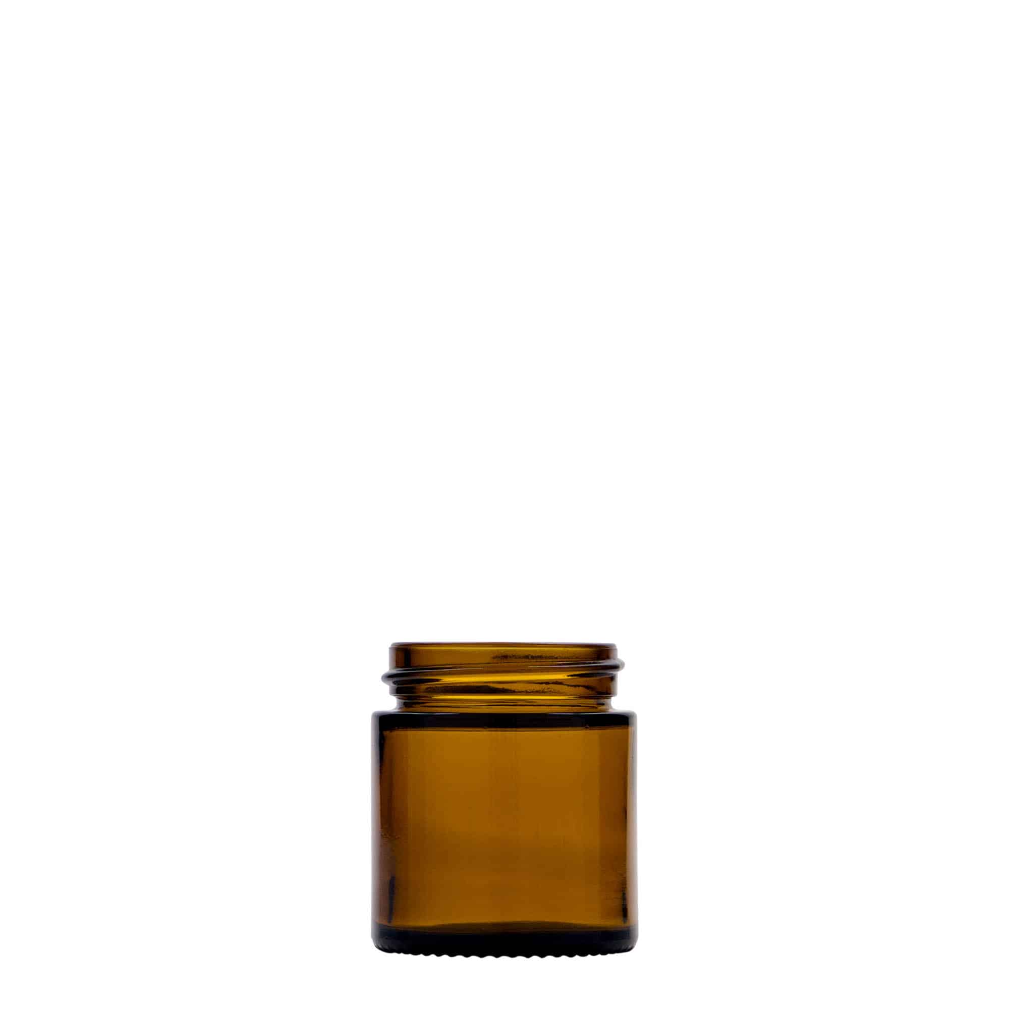 30 ml kosmeetikapurk 'Brown Line', klaas, pruun, sulgur: keeratav kork 30 ml kosmeetikapurk 'Brown Line', klaas, pruun, sulgur: keeratav kork
