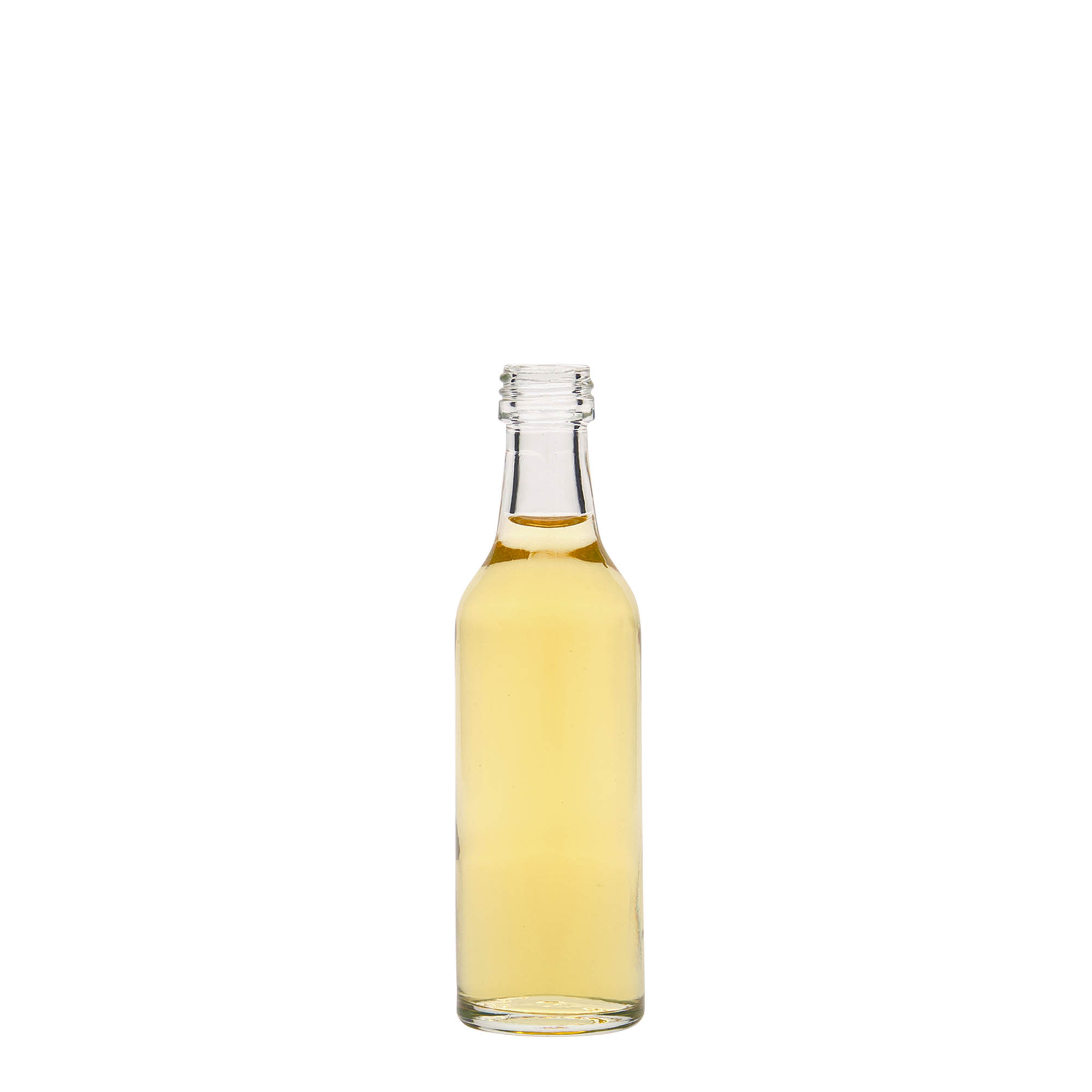 50 ml klaaspudel sirge kaelaga, ava: PP 18