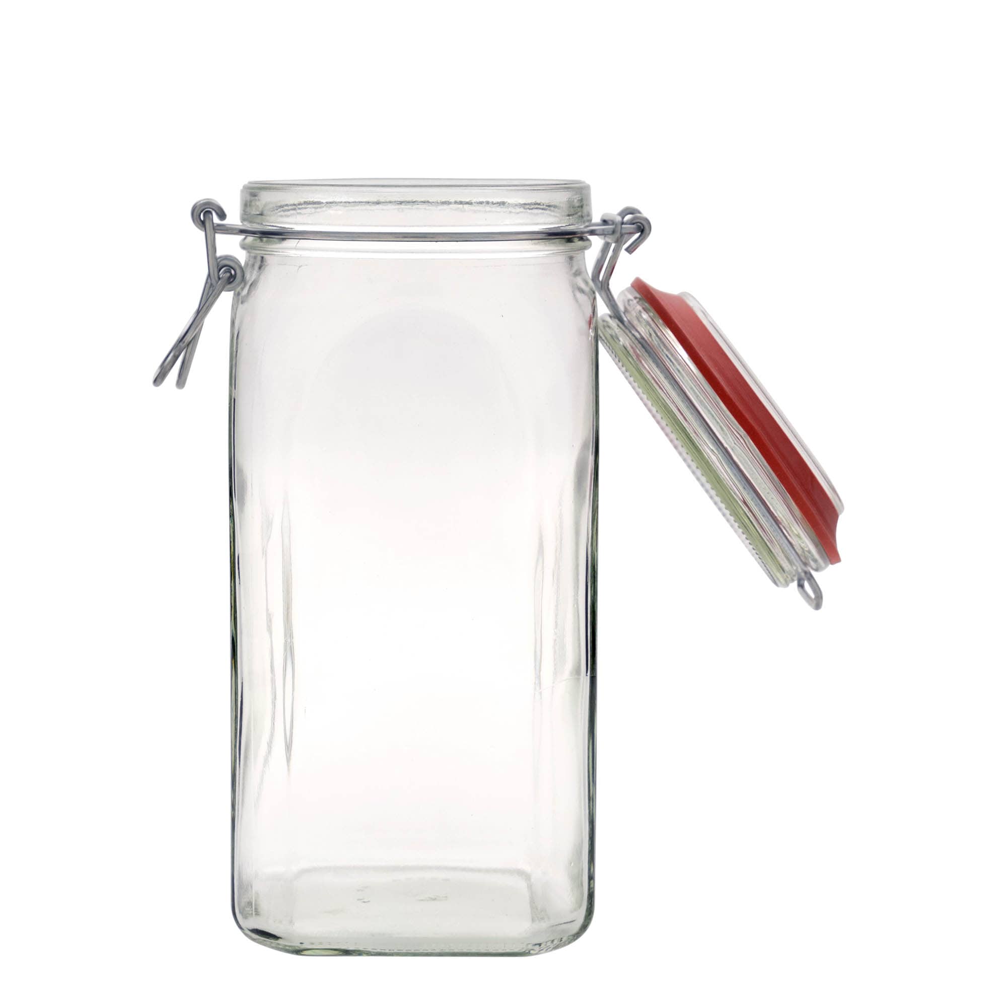 1,540 ml traadiga sulguriga klaaspurk, ruudukujuline, avale: traadiga sulgur