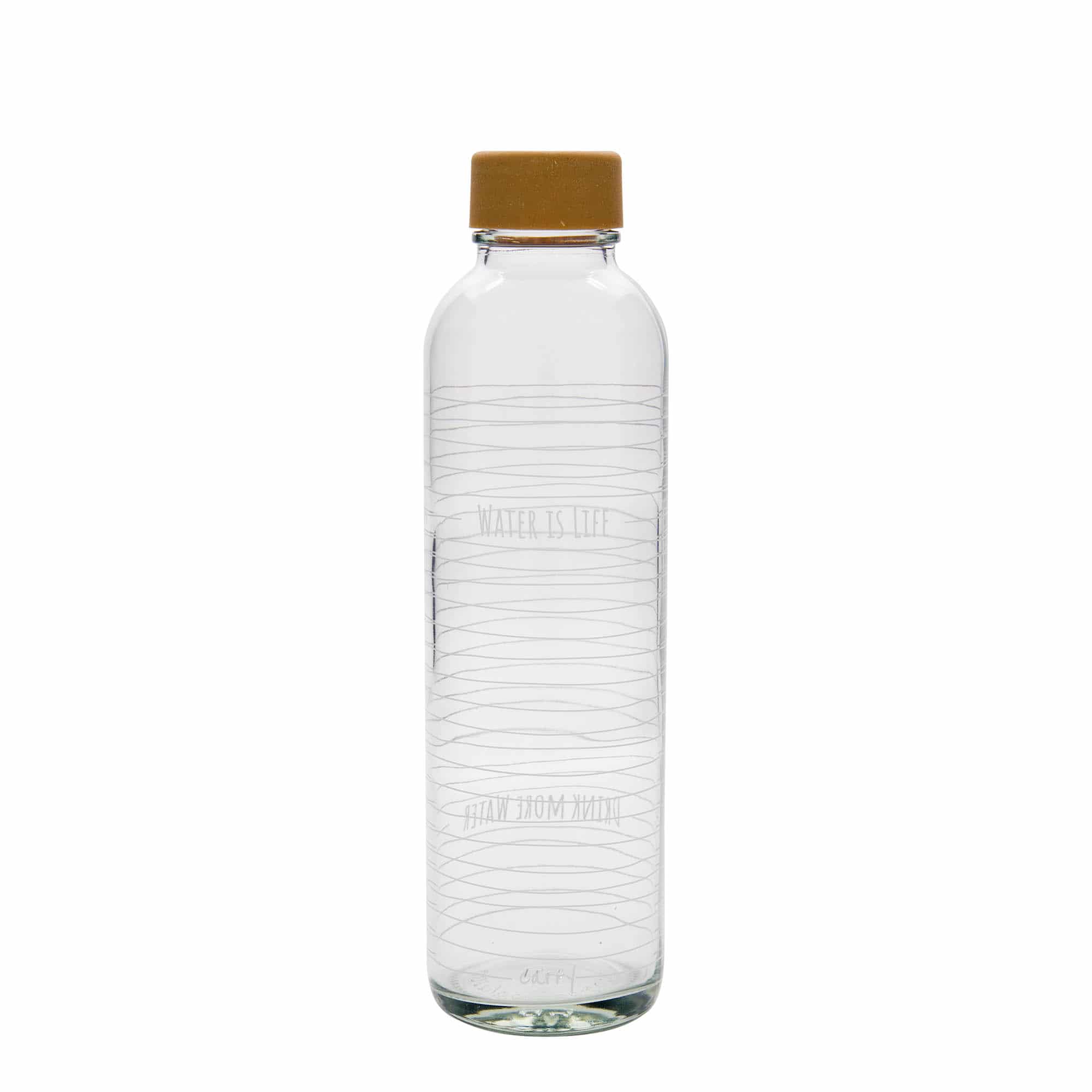 700 ml joogipudel 'CARRY Bottle', motiiv: Water is Life, sulgur: keeratav kork