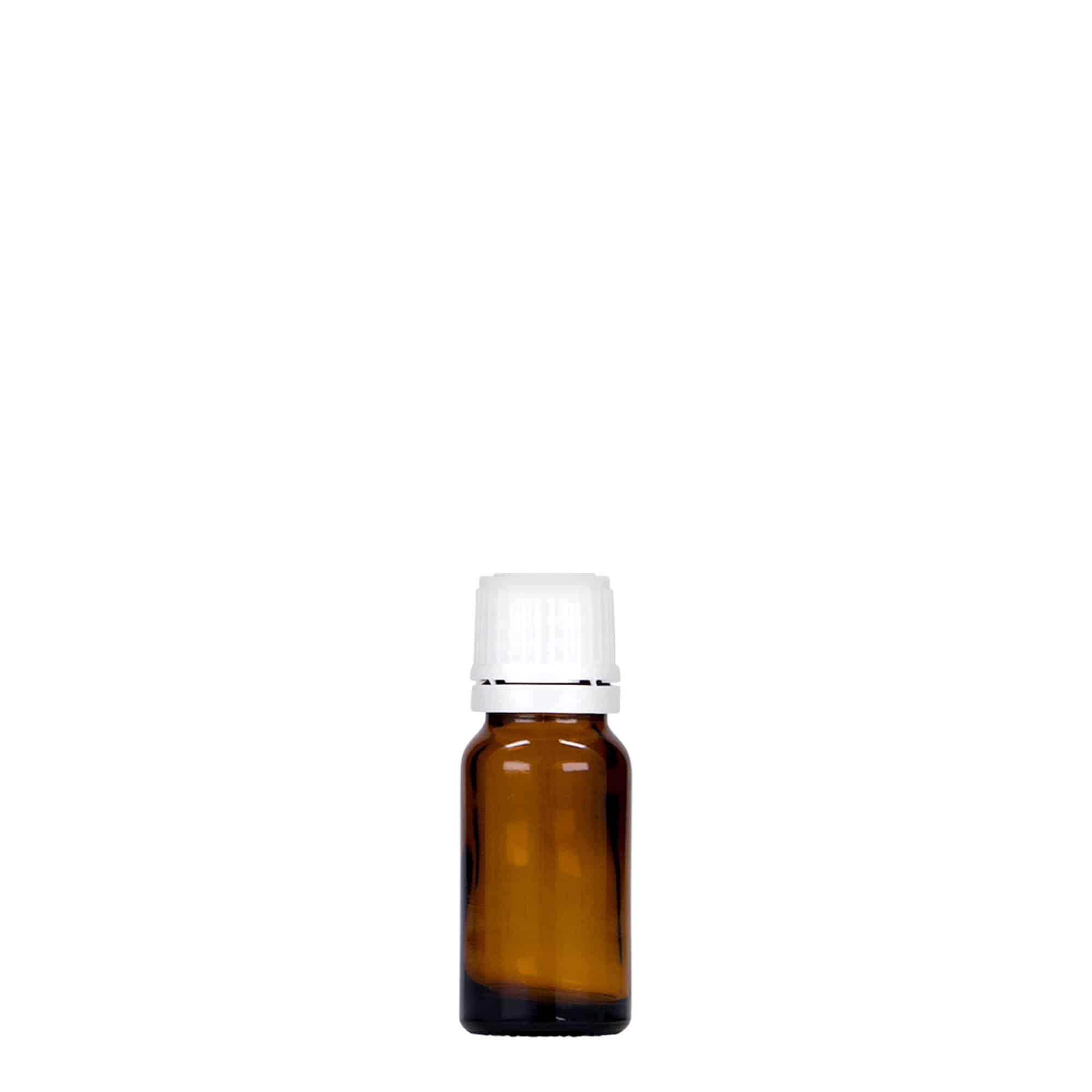 10 ml meditsiinipudel, klaas, pruun, suu: DIN 18