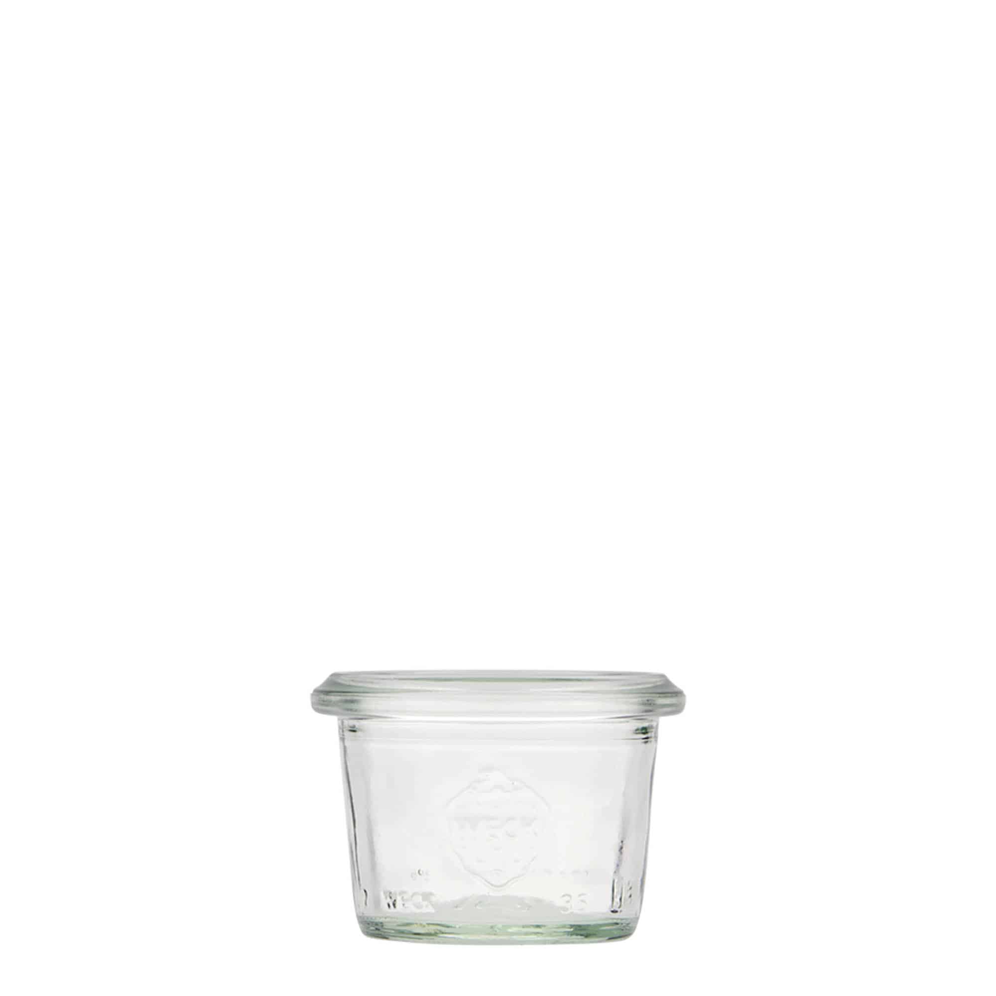 35 ml WECKi laia suuga purk, sulgur: ümar serv