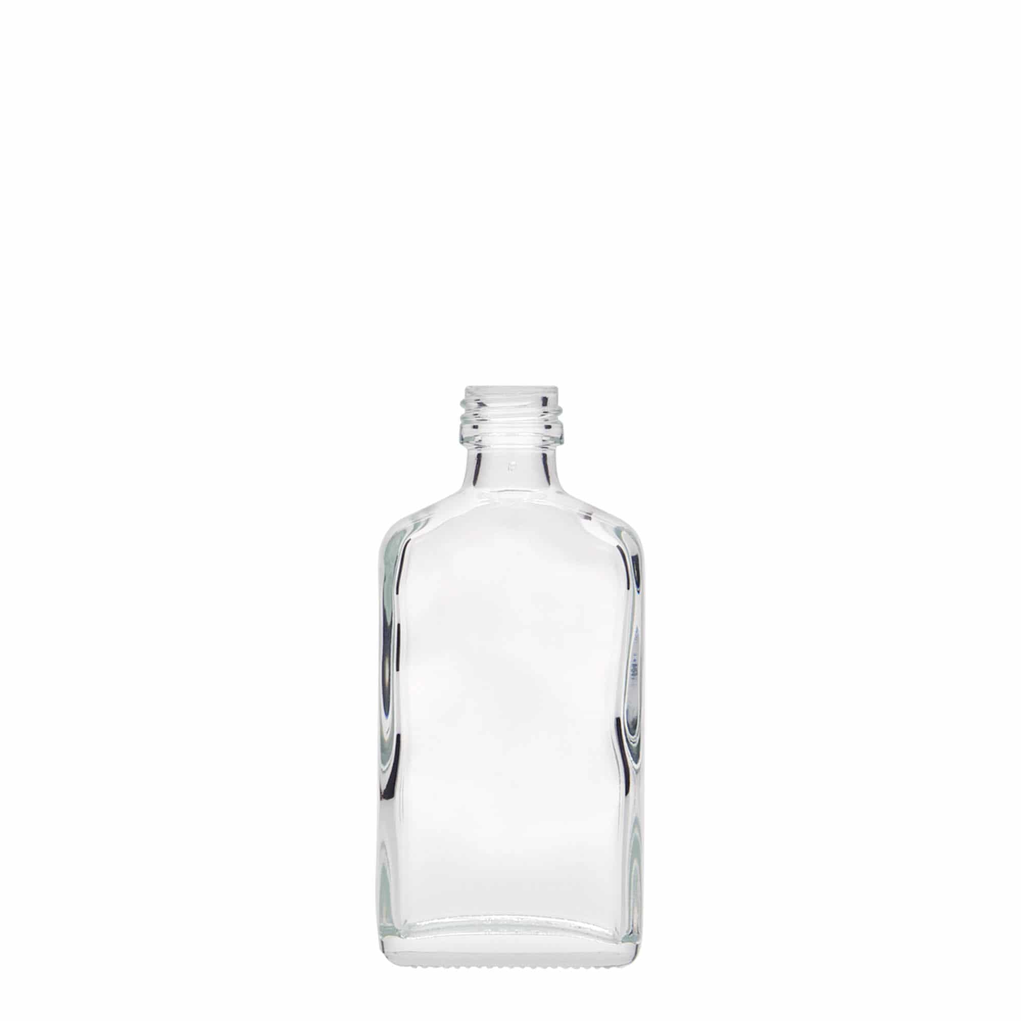 50 ml taskupudel, ristkülikukujuline, klaas, sulgur: PP 18