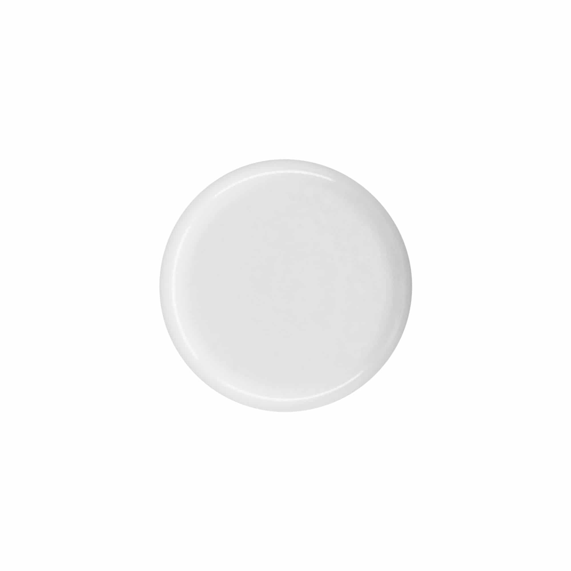 Keeratav kork doseerimisavaga silinderpudelile, PE-plast, valge, sulguri tüüp: DIN 18