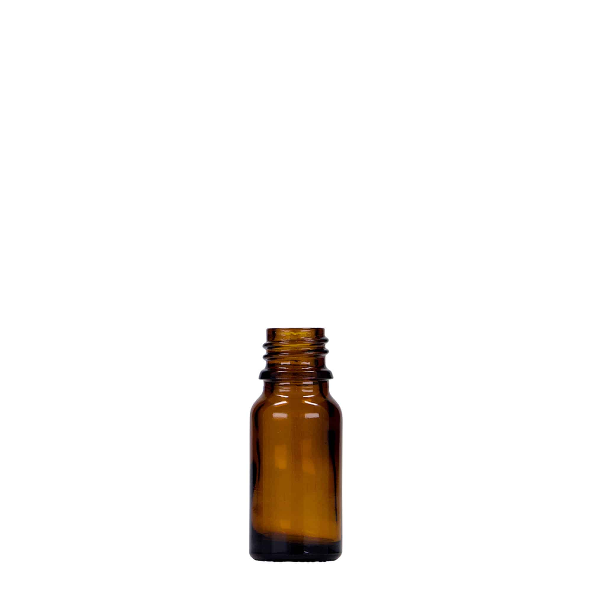 10 ml meditsiinipudel, klaas, pruun, suu: DIN 18