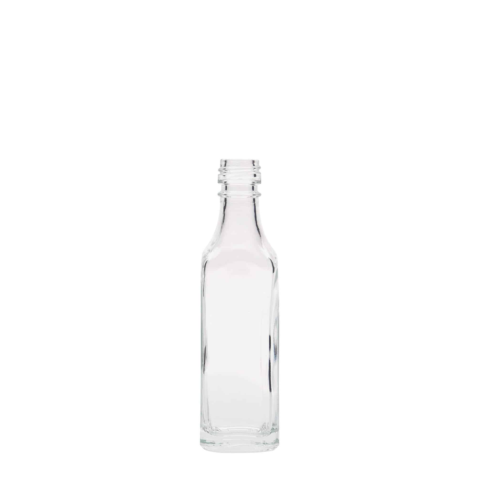 50 ml klaaspudel 'Siena', ruudukujuline, sulgur: PP 18 50 ml klaaspudel 'Siena', ruudukujuline, sulgur: PP 18
