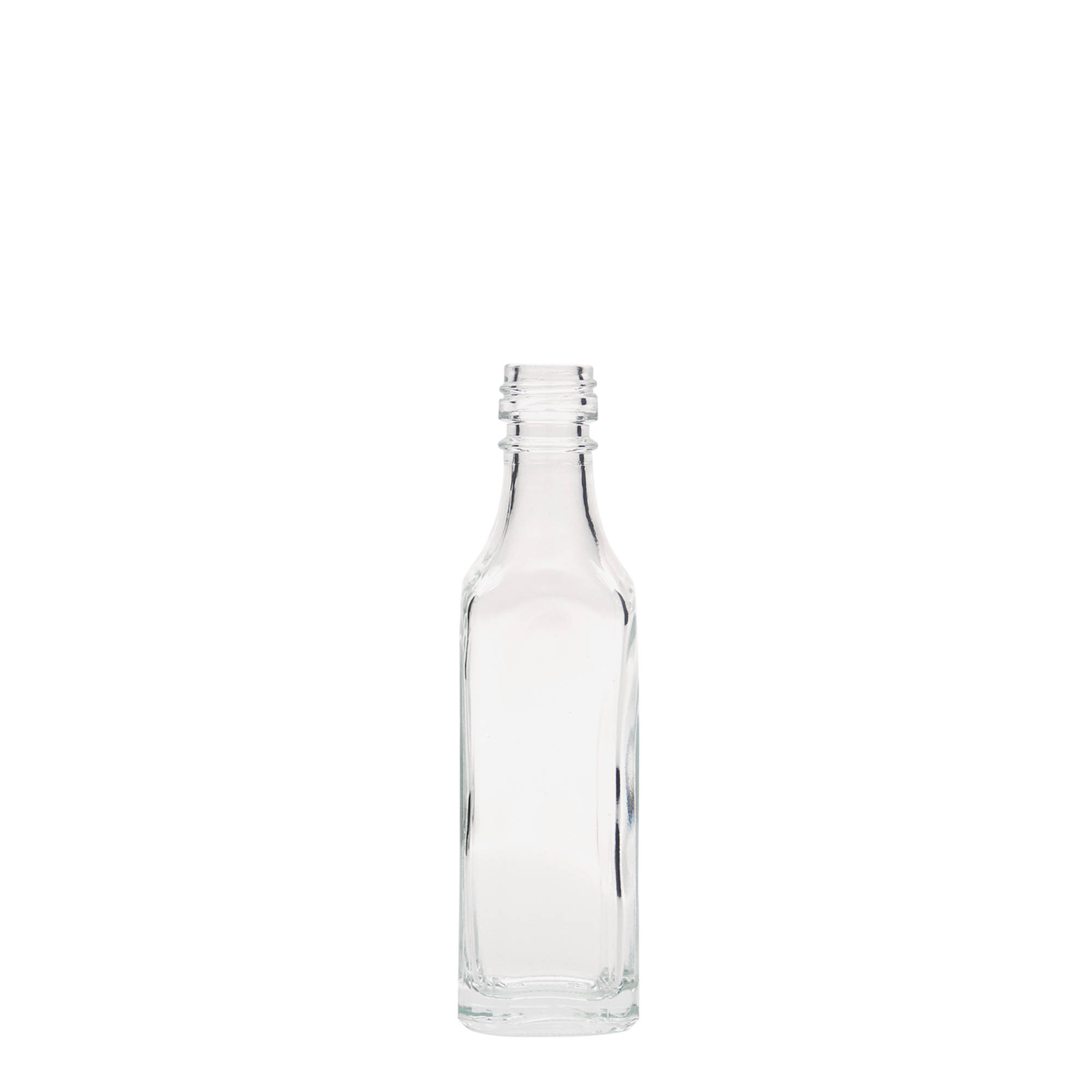 50 ml klaaspudel 'Siena', ruudukujuline, ava: PP 18 50 ml klaaspudel 'Siena', ruudukujuline, ava: PP 18