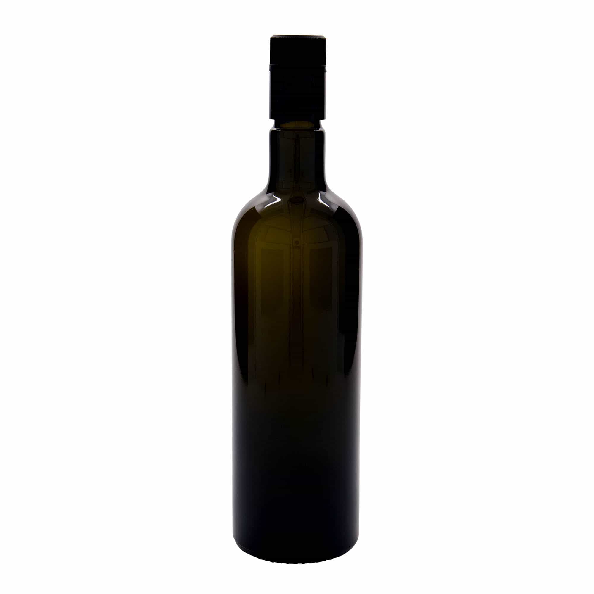 750 ml äädika/õlipudel 'Willy New', klaas, antiikroheline, sulgur: DOP