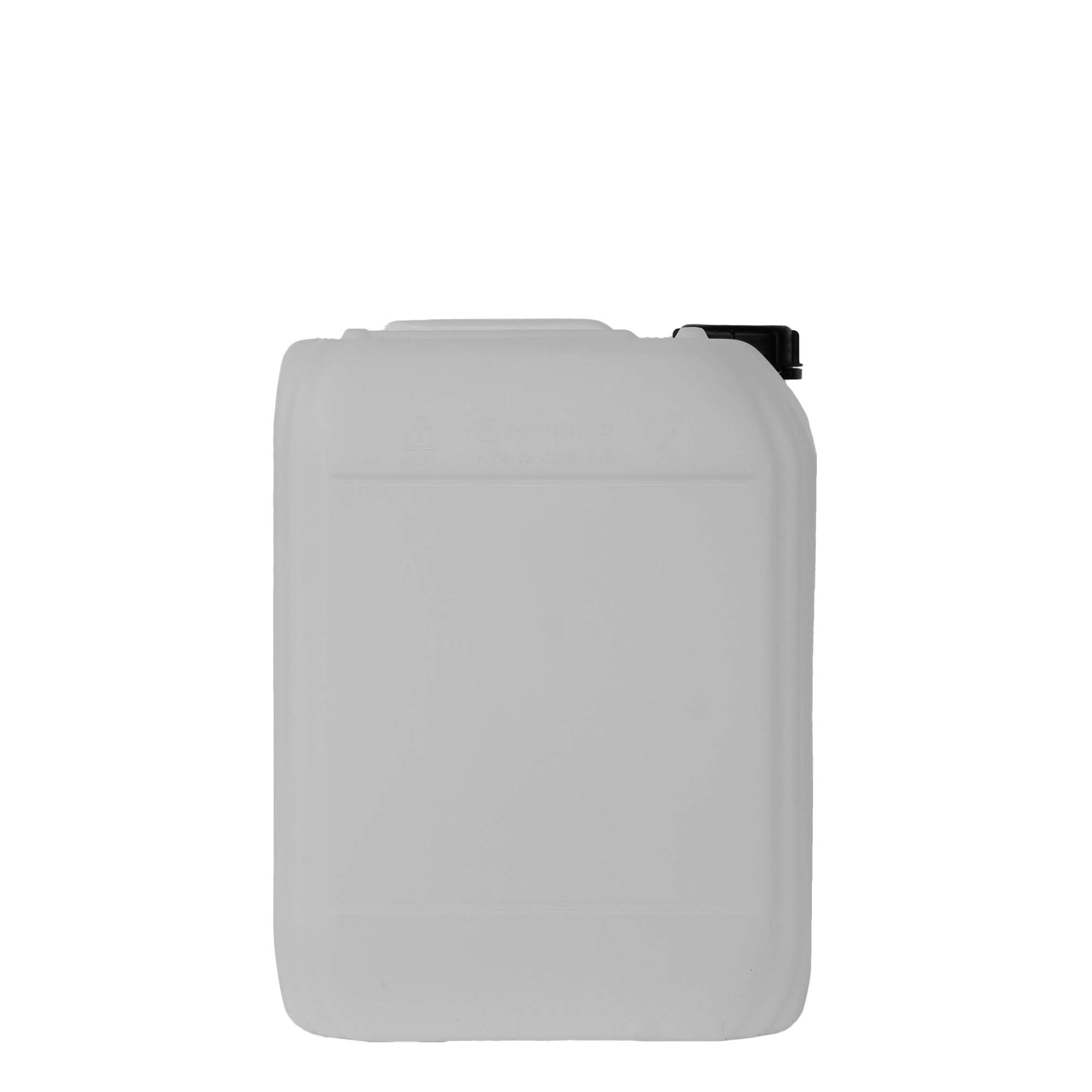 20 l kanister, ristkülikukujuline, HDPE-plast, naturaalne, ava: ND 60