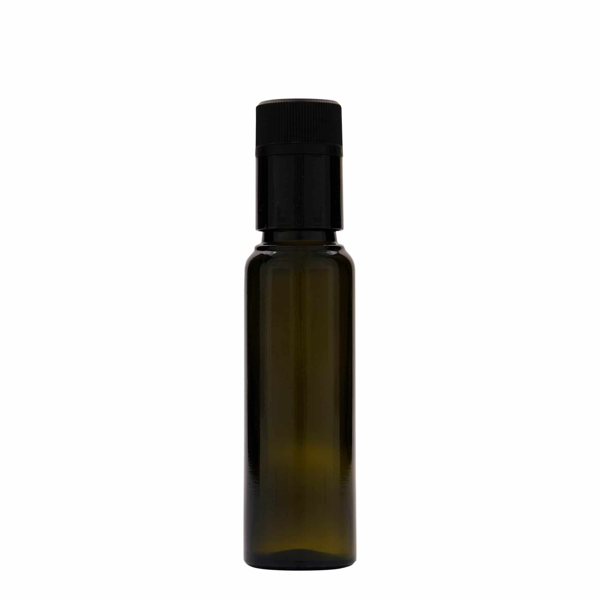 100 ml äädika/õlipudel 'Willy New', klaas, antiikroheline, sulgur: DOP