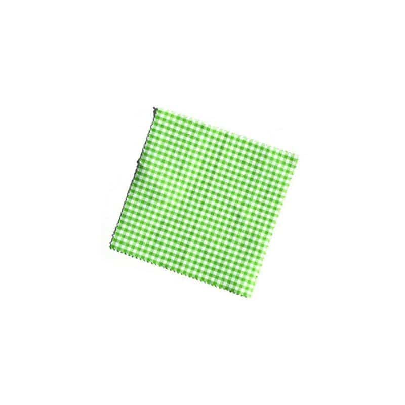 Ruuduline riidest purgikate 15×15, ruudukujuline, tekstiil, kollakasroheline, sulguri tüüp: TO58–TO82