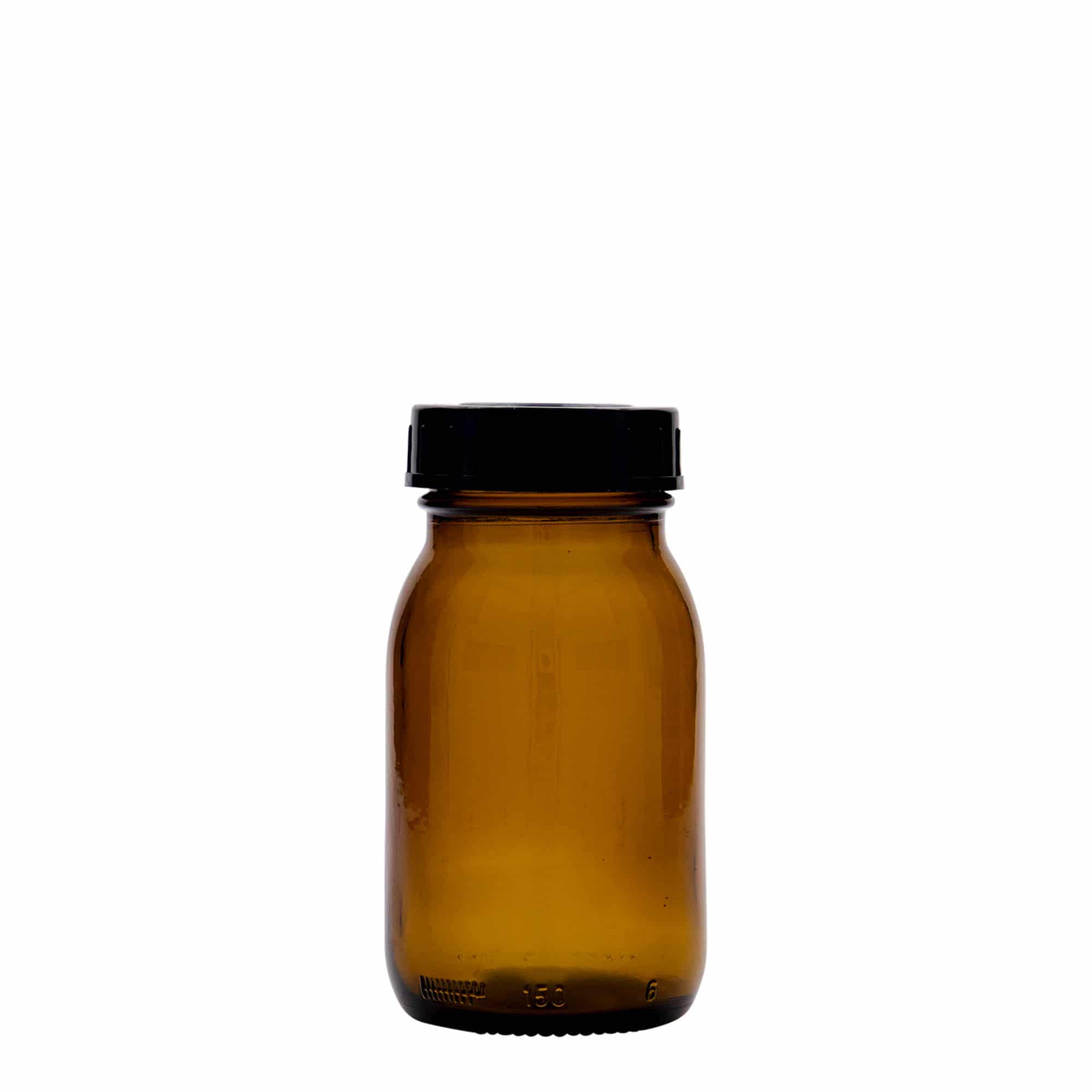 150 ml laia kaelaga purk, pruun, sulgur: DIN 45