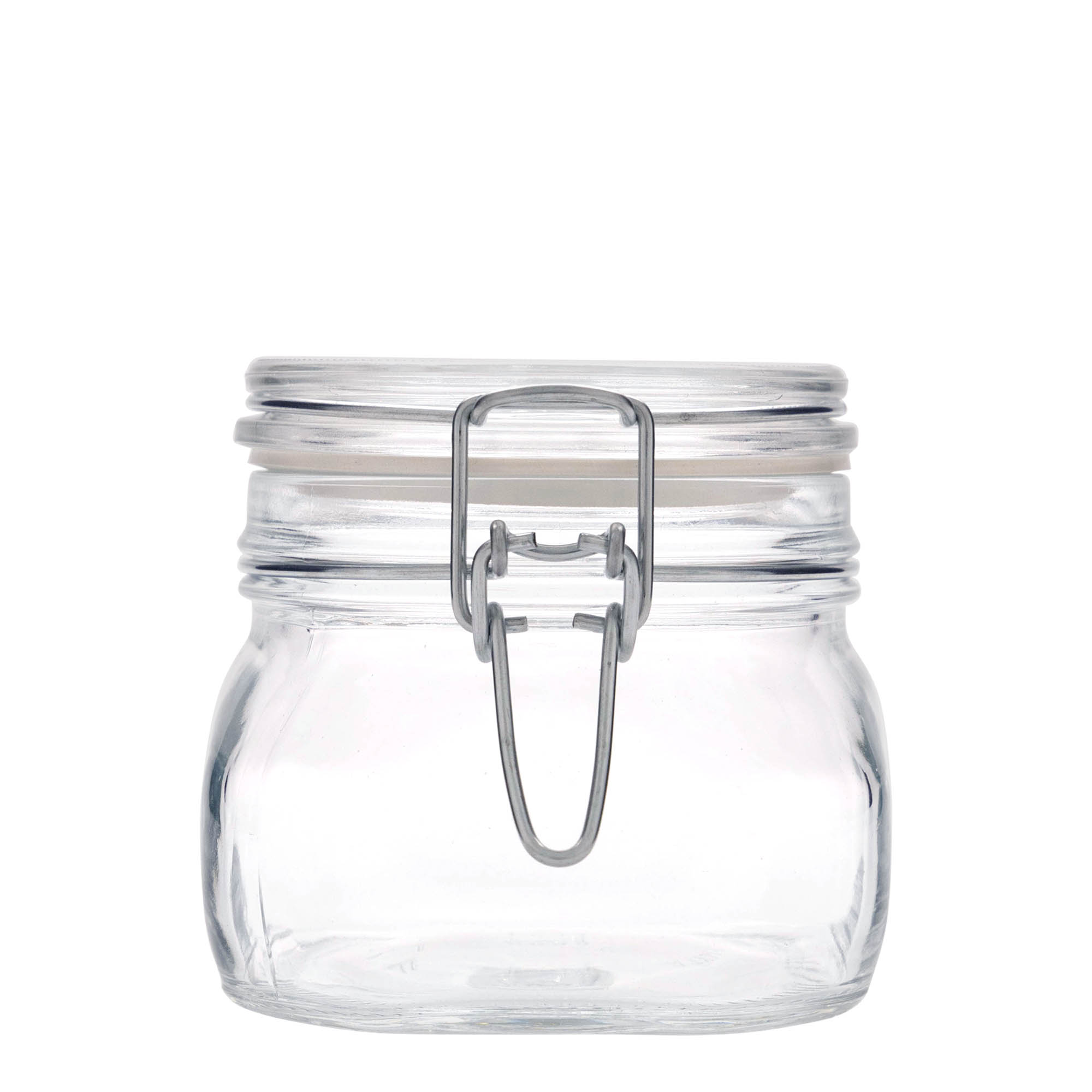 500 ml traadist sulguriga klaaspurk 'Fido', ruudukujuline, suu: traadist sulgur