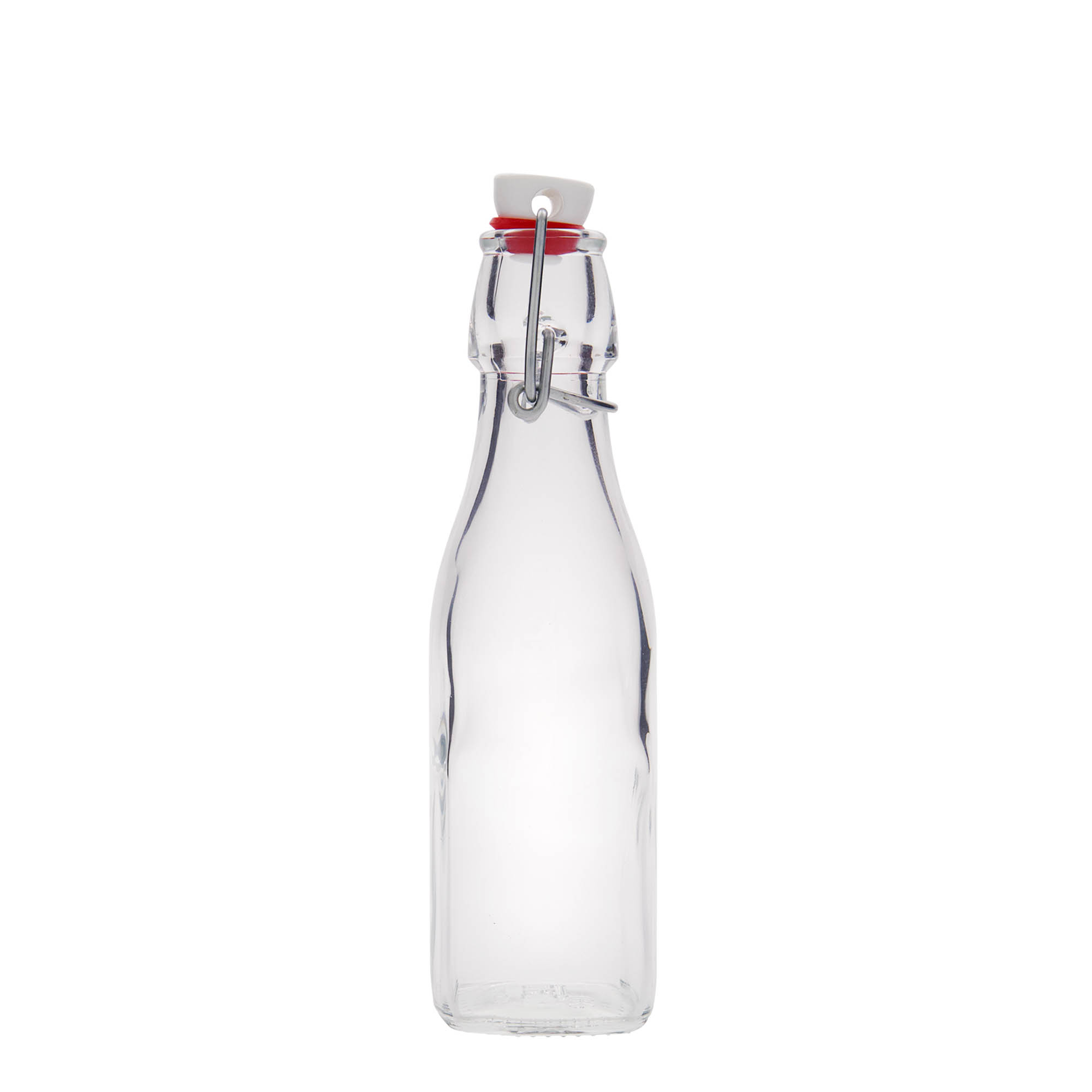 250 ml klaaspudel 'Swing, ruudukujuline, suuava: klambrikork 250 ml klaaspudel 'Swing, ruudukujuline, suuava: klambrikork
