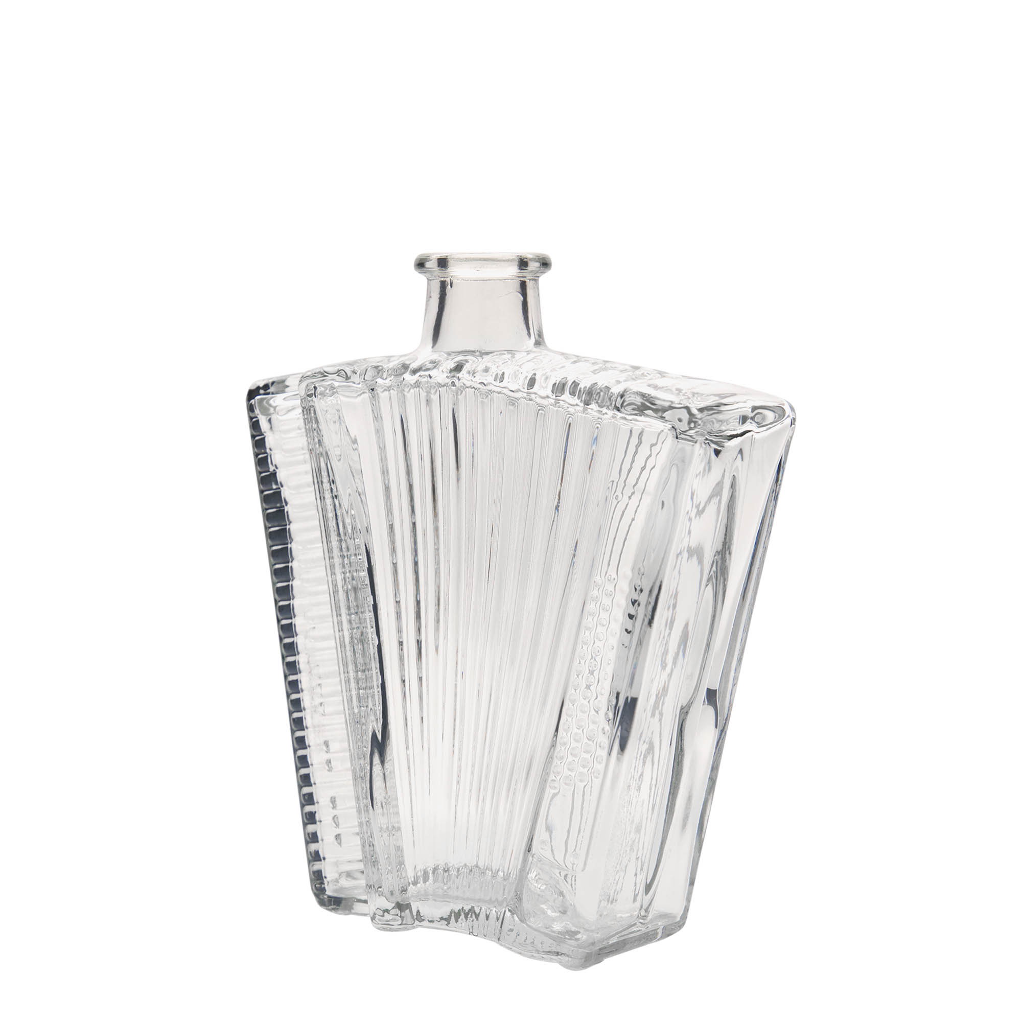 500 ml klaaspudel 'Akkordeon', ava: kork