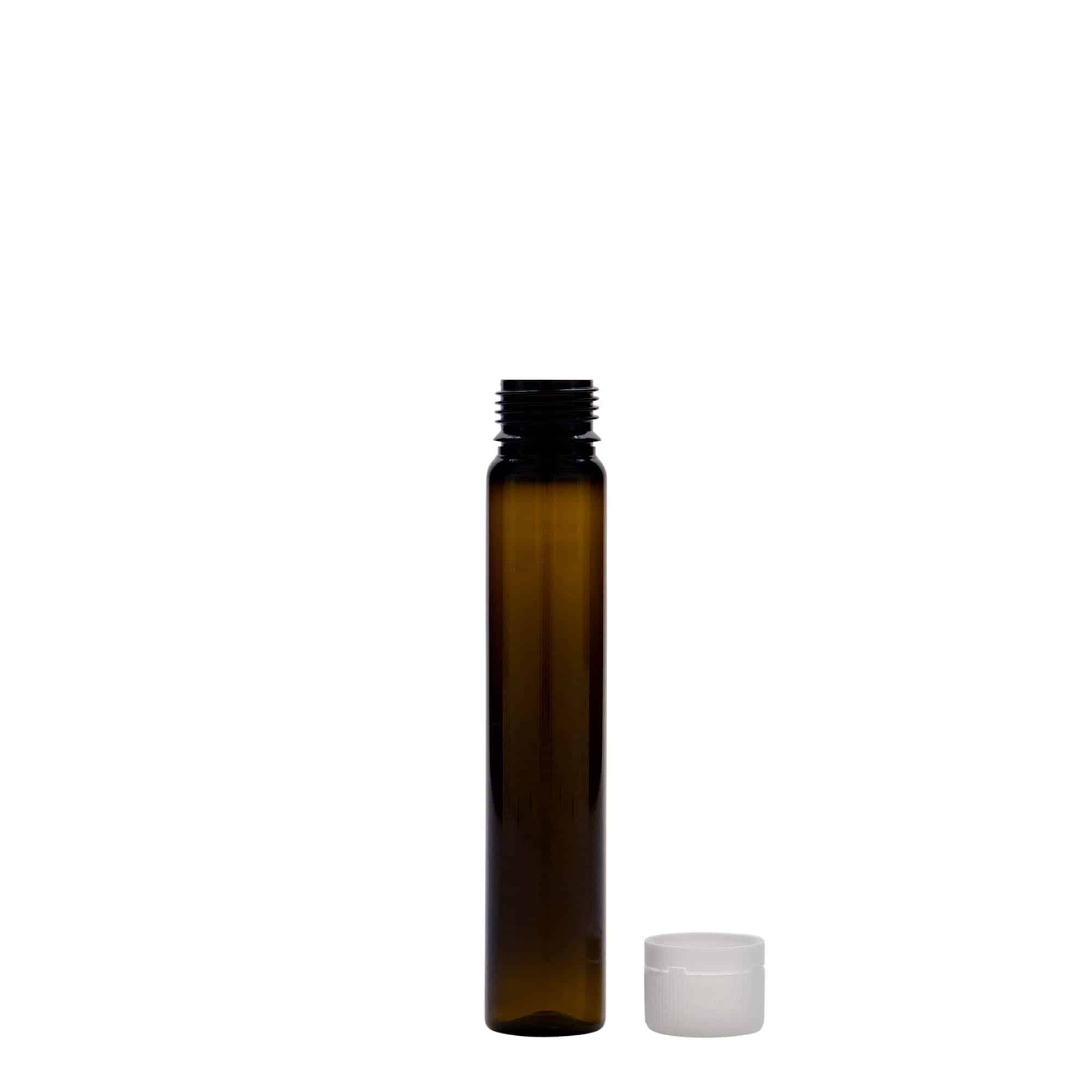 25 ml PET-torukesed, plastik, pruun, ava: kruvikork