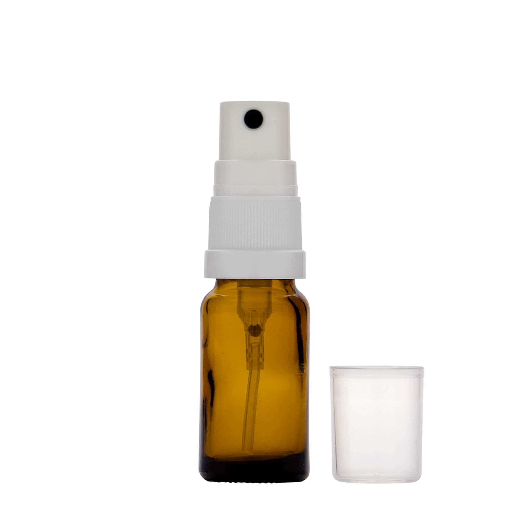 10 ml pihustuspudel meditsiiniks, klaas, pruun, avale: DIN 18