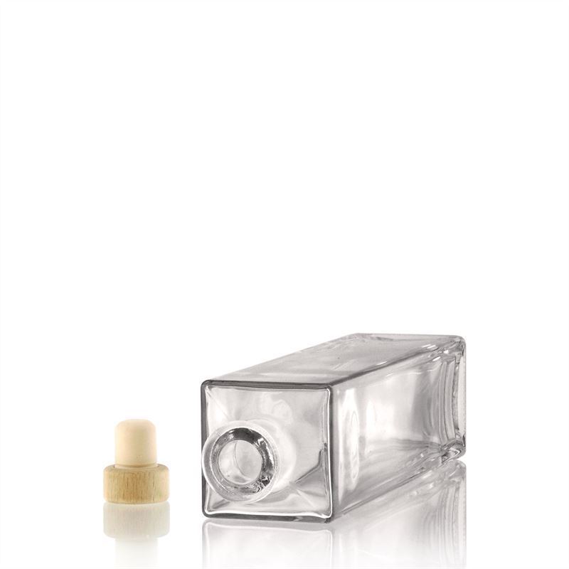 500 ml klaaspudel 'Rafaello', ruudukujuline, sulgur: kork