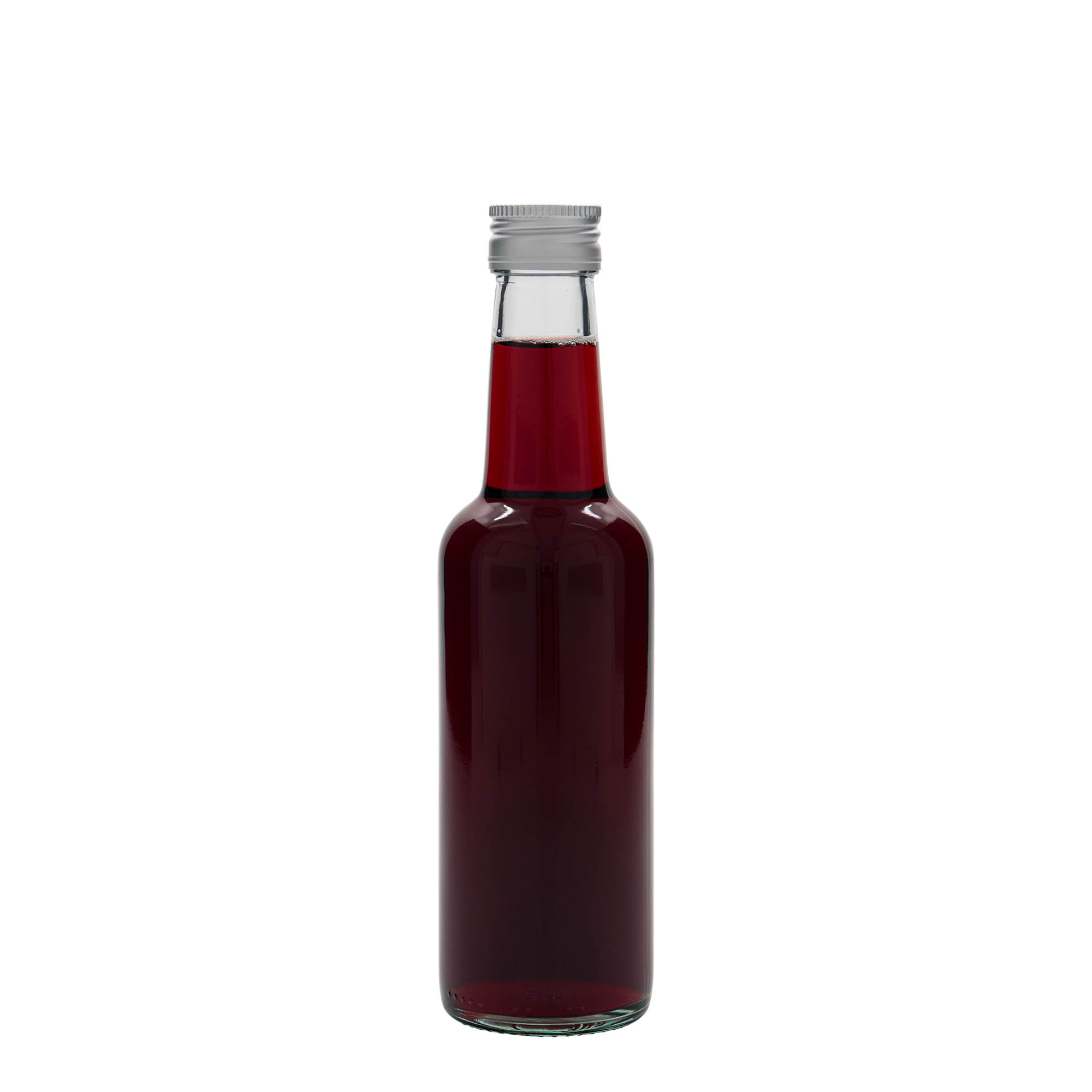 250 ml klaaspudel sirge kaelaga, avaus: PP 28