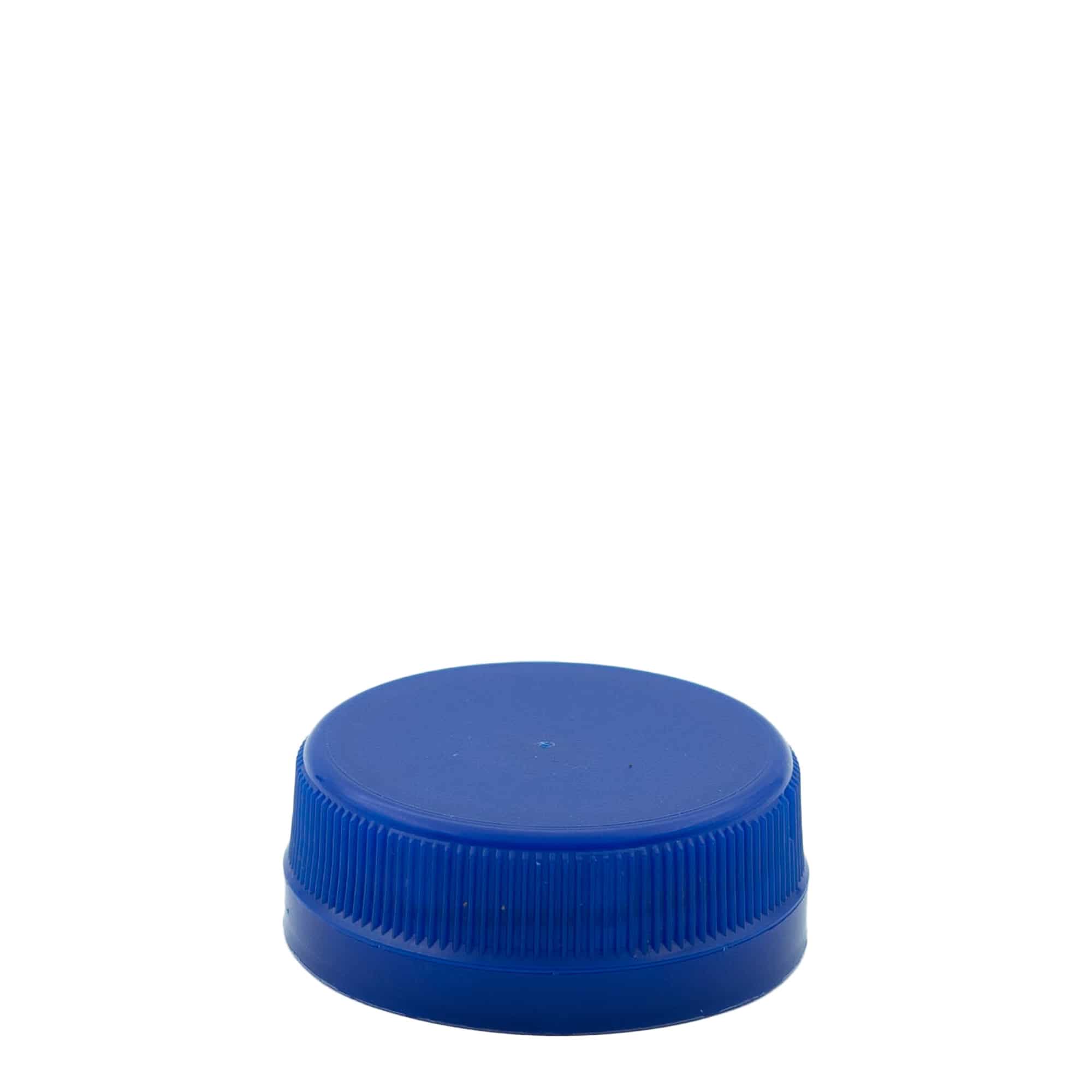 Keeratav kork kahe algusega keermega, PE-plast, sinine, sulguri tüüp: PET 38 mm