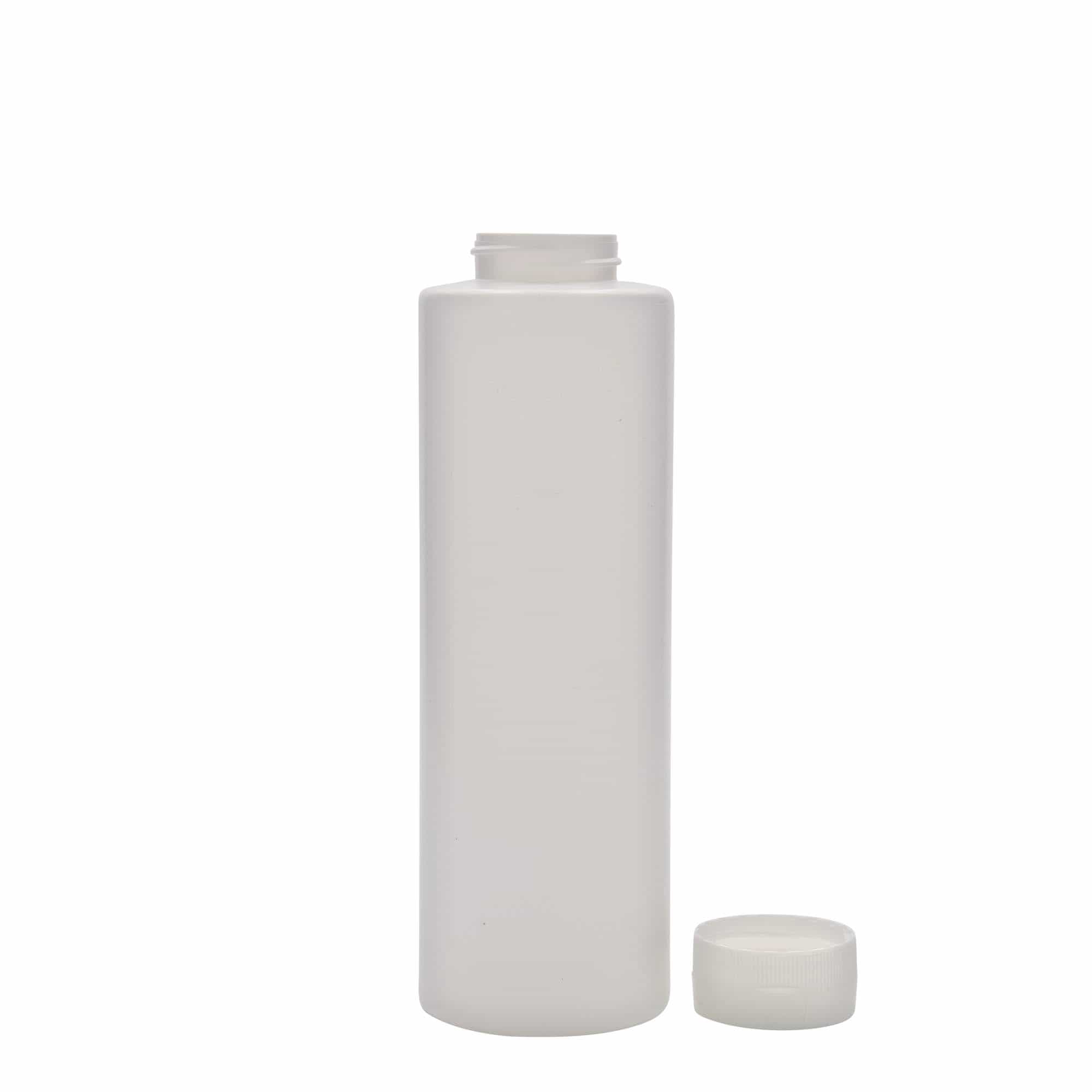 500 ml kastmepudel, LDPE-plast, valge, sulgur:  38/400