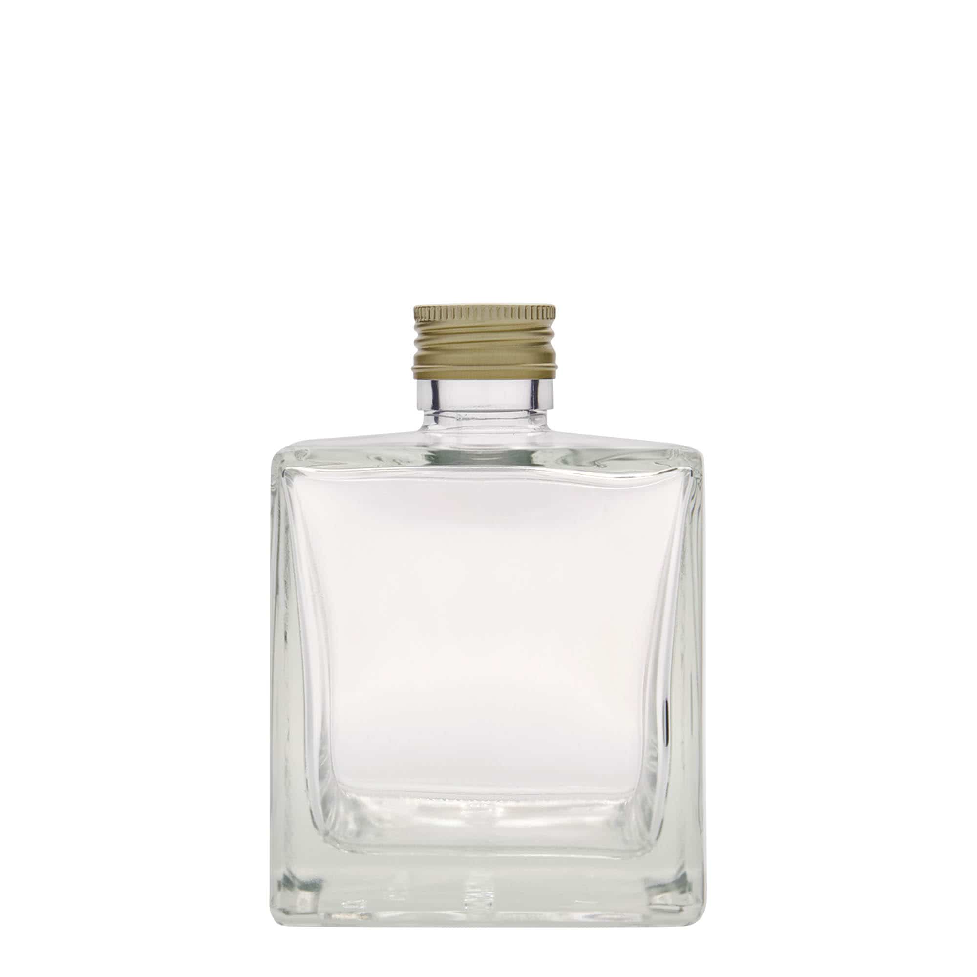 500 ml klaaspudel 'Cube', ruudukujuline, sulgur: PP 28