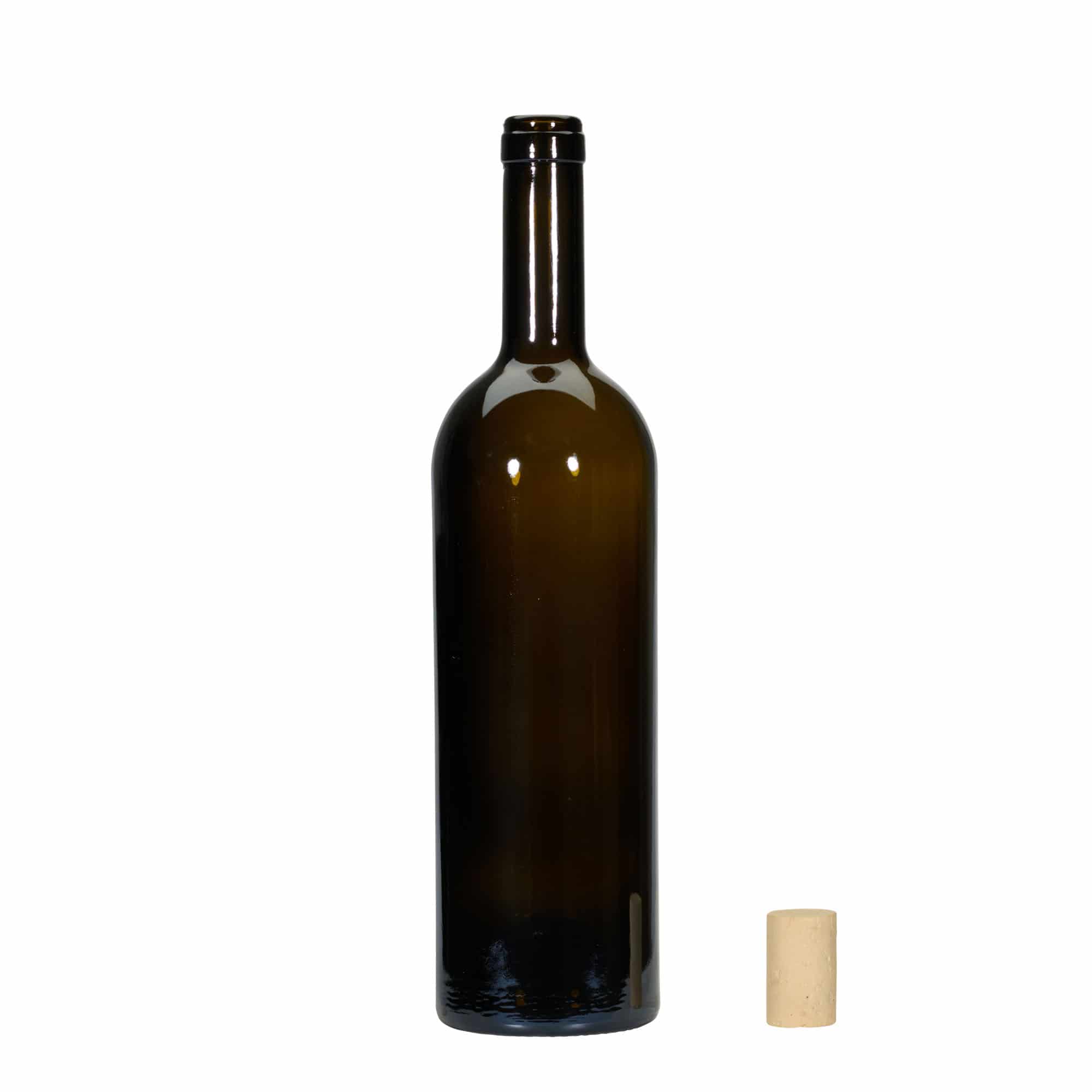 750 ml veinipudel 'Golia', antiikroheline, sulgur: kork