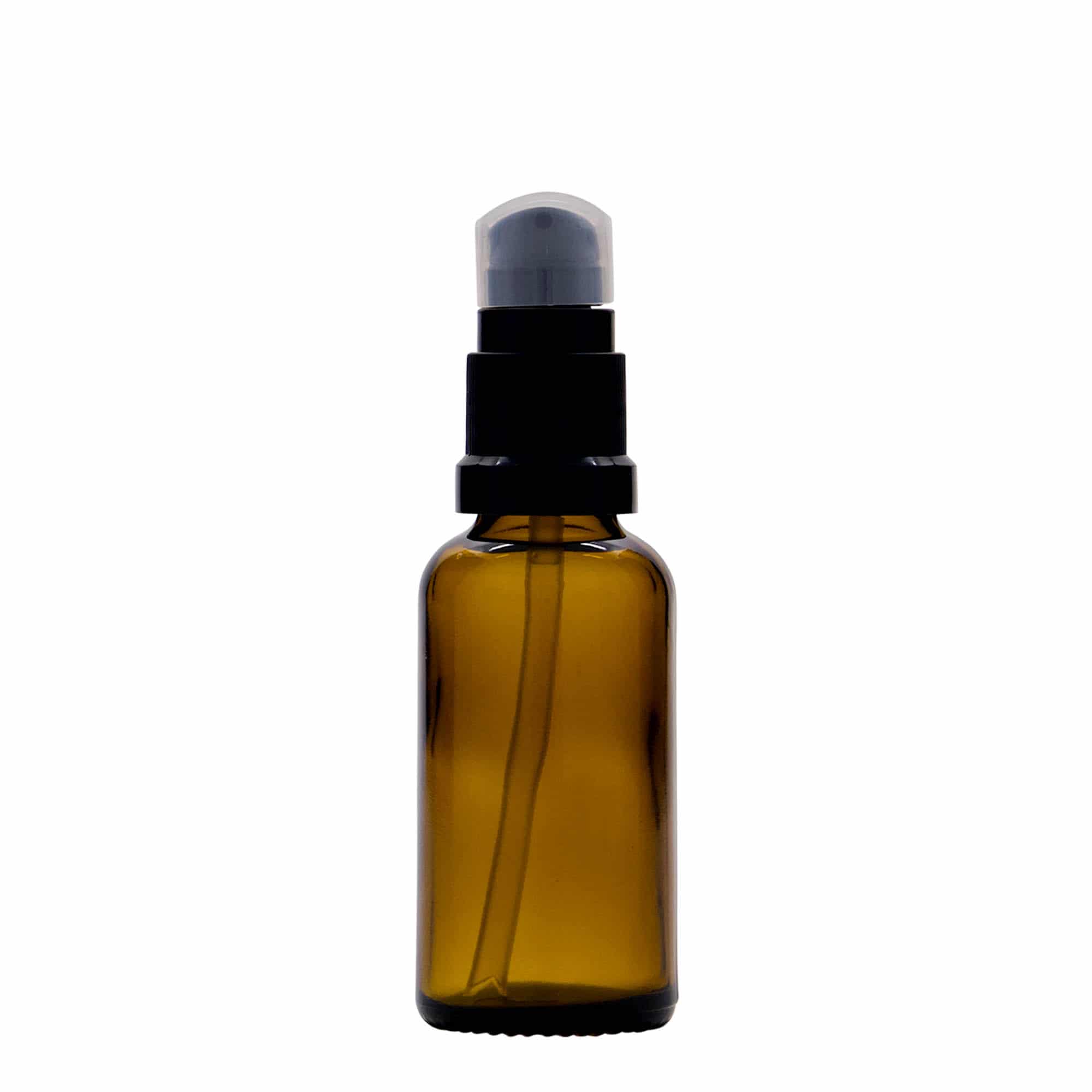 30 ml rohupudel vedelikupumbaga, klaas, pruun, sulgur: DIN 18 30 ml rohupudel vedelikupumbaga, klaas, pruun, sulgur: DIN 18