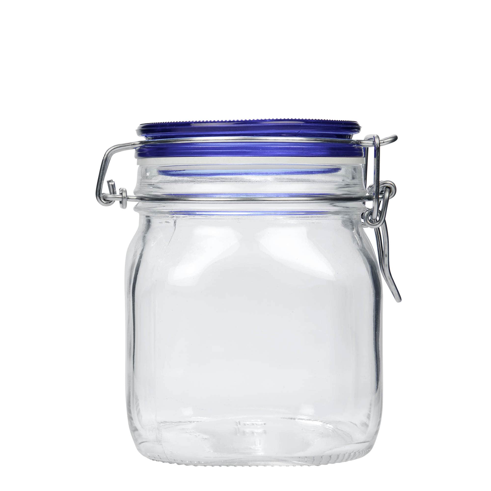 750 ml traadist sangaga klaaspurk 'Fido' sinise kaanega, ruudukujuline, ava: traadisangaga sulgur 750 ml traadist sangaga klaaspurk 'Fido' sinise kaanega, ruudukujuline, ava: traadisangaga sulgur