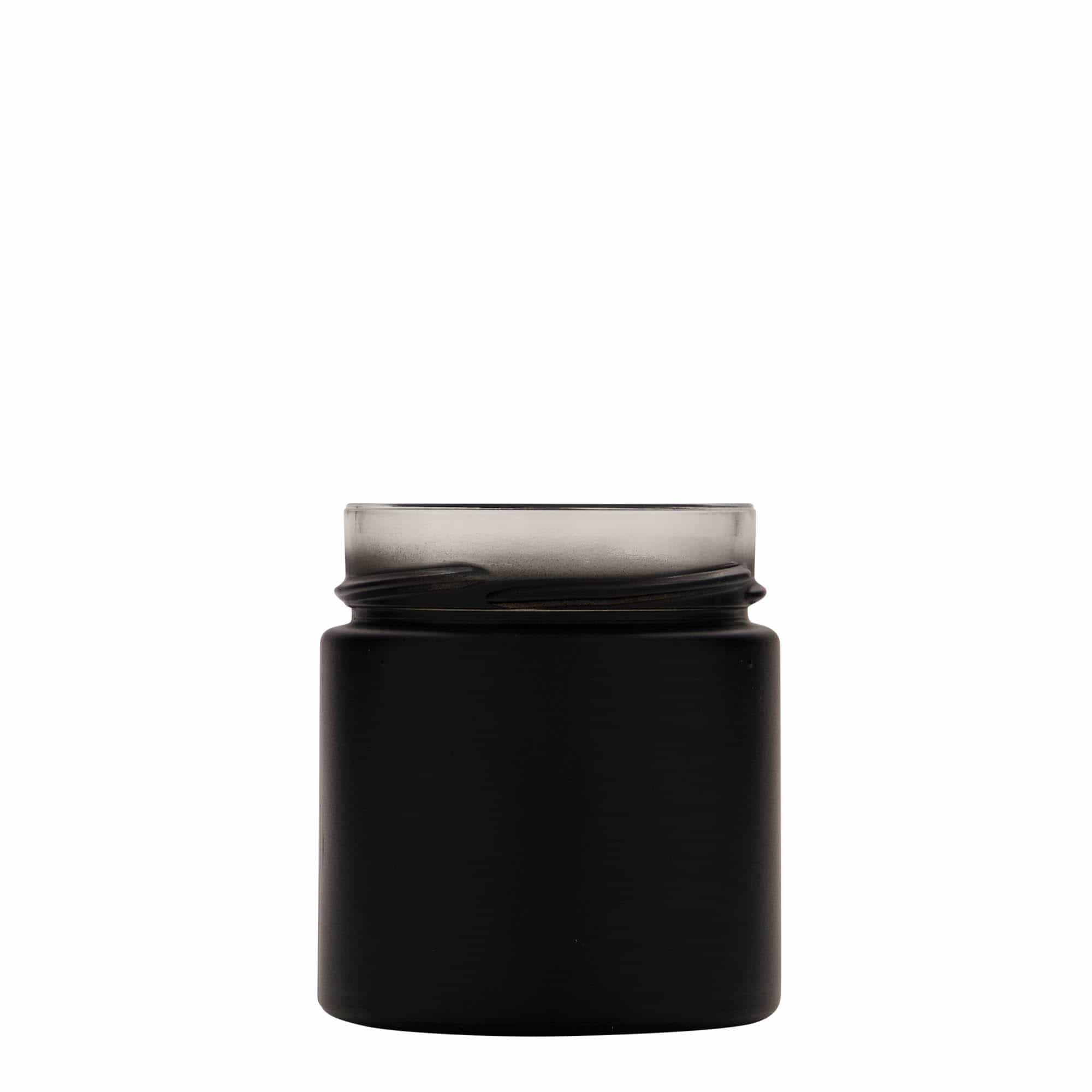 212 ml ümmargune purk 'Aurora', must, sulgur: deep-twist-off (DTO 66)