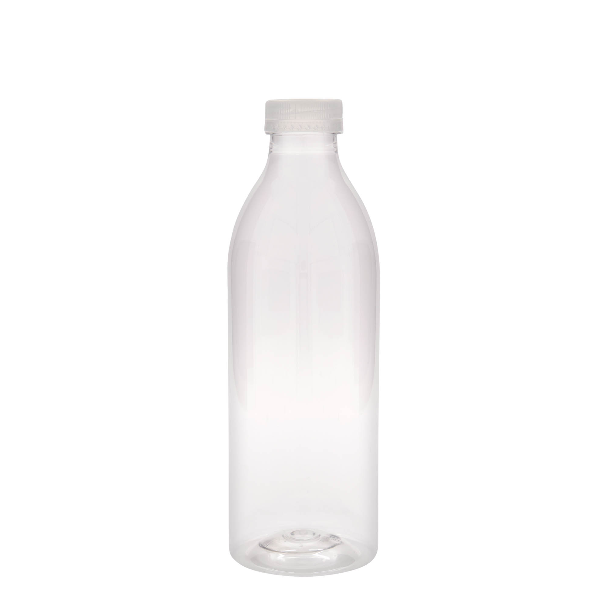 1.000 ml PET-pudel standard, plastik, kael: 38 mm 1.000 ml PET-pudel standard, plastik, kael: 38 mm