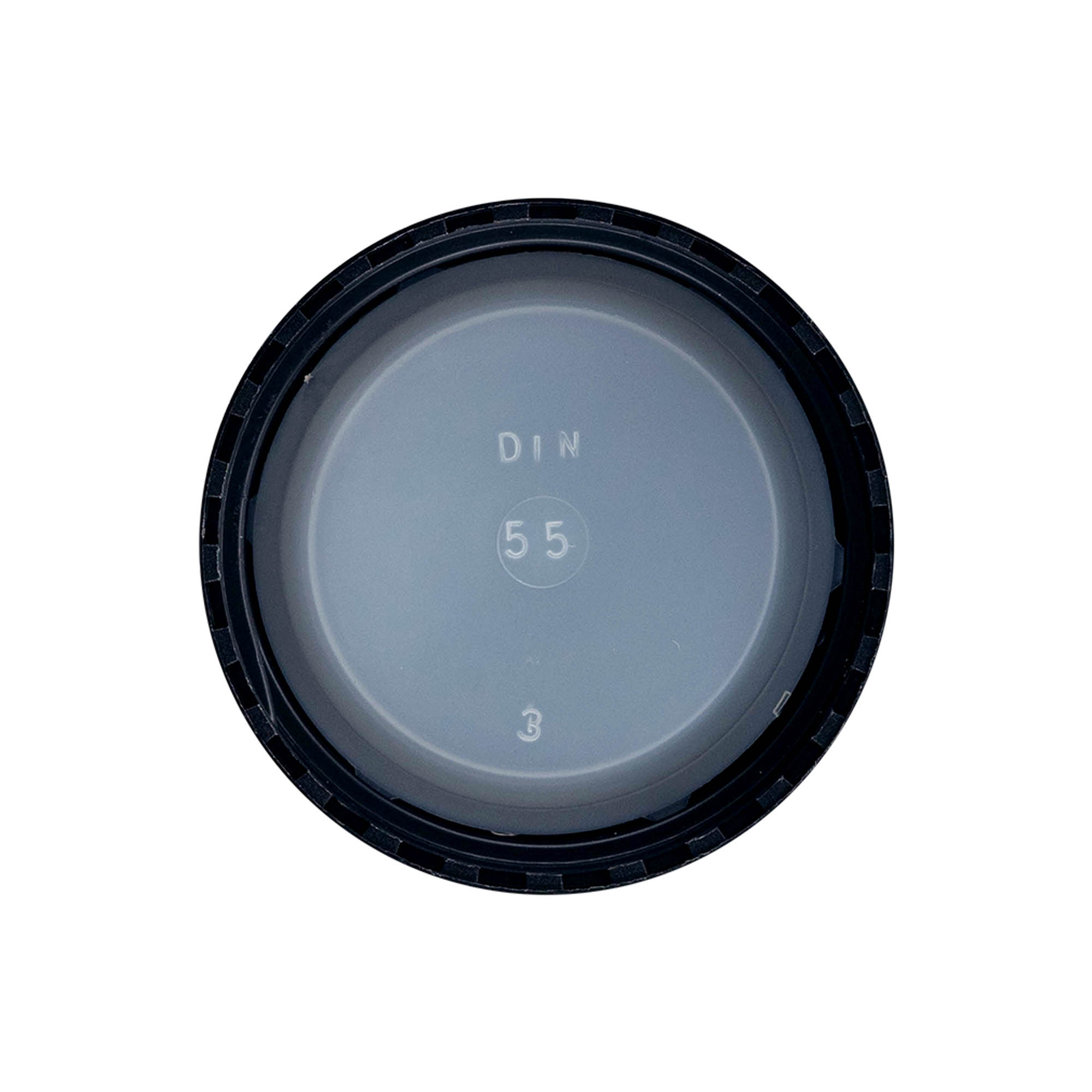 Kruvikork, PP-plastik, must, avamiseks: DIN 55