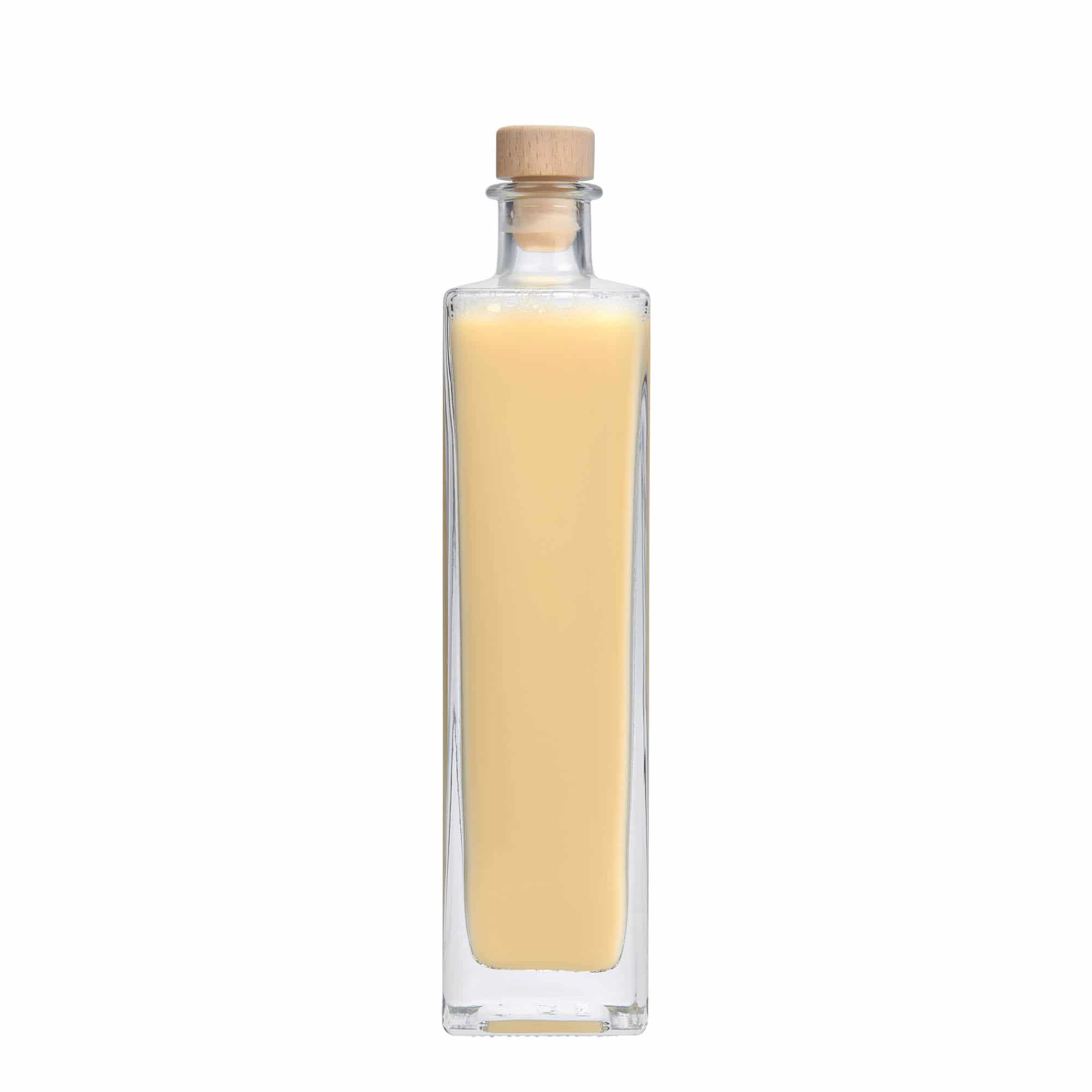 500 ml klaaspudel 'Rafaello', ruudukujuline, sulgur: kork