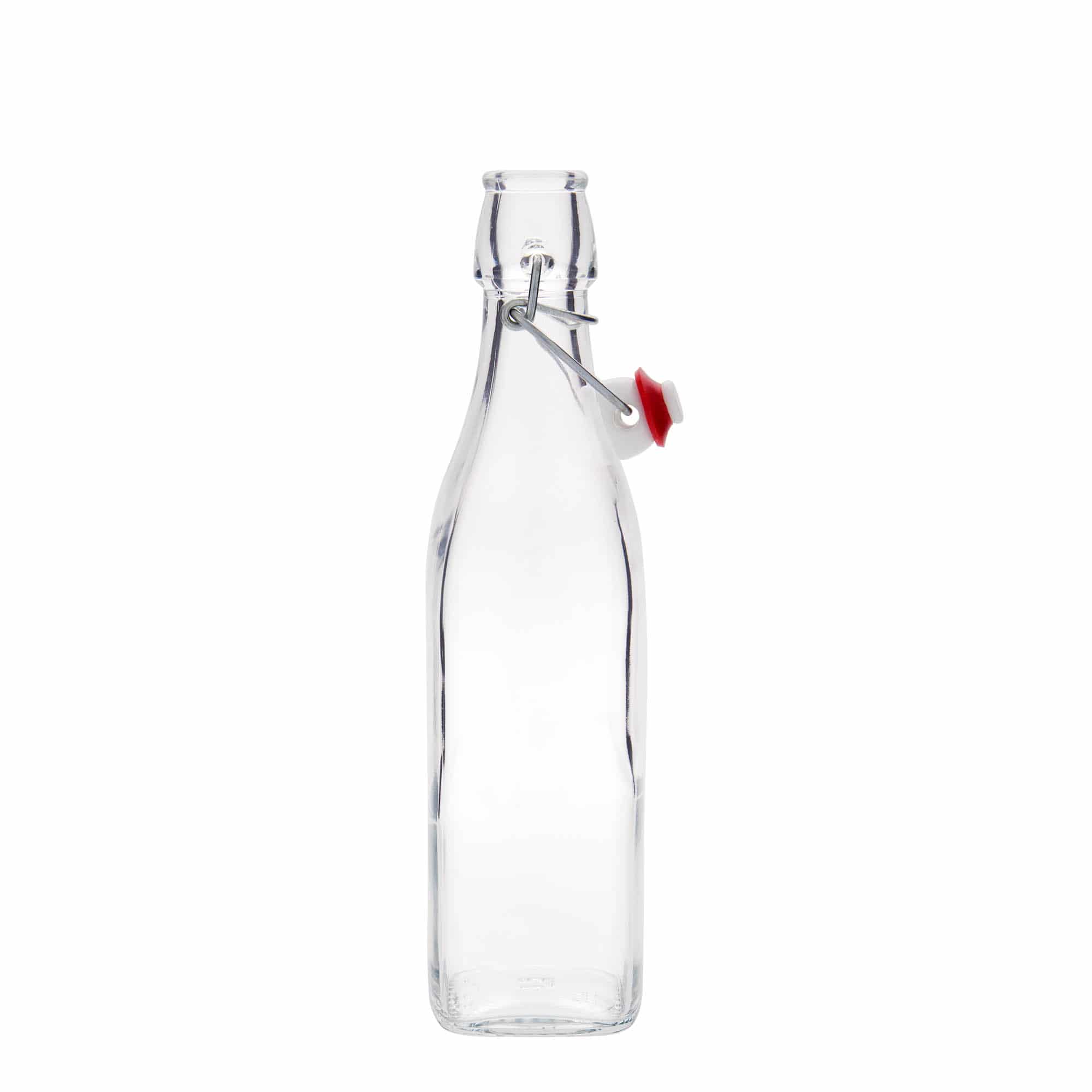 500 ml klaaspudel 'Swing, ruudukujuline, suuava: klambrikork'