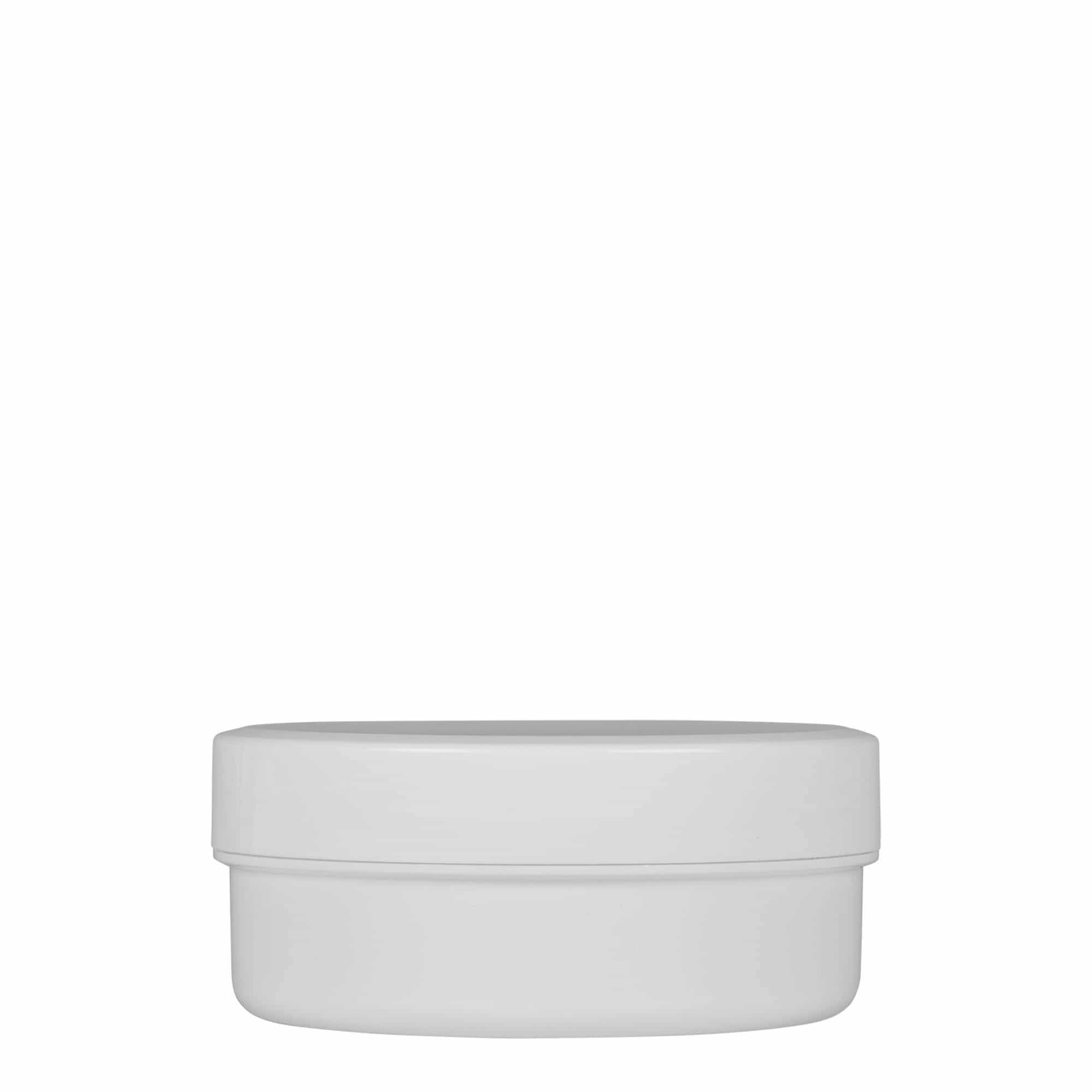 125 ml plasttoos 'White Line', PP, valge, sulgur: keeratav kaas