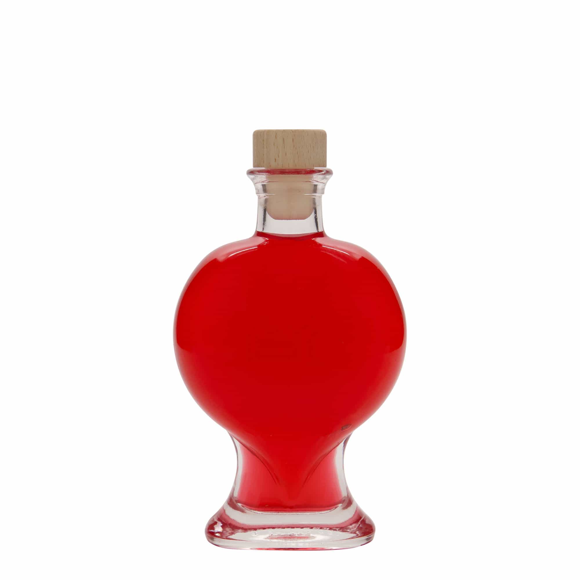200 ml klaaspudel 'Süda', sulgur: kork