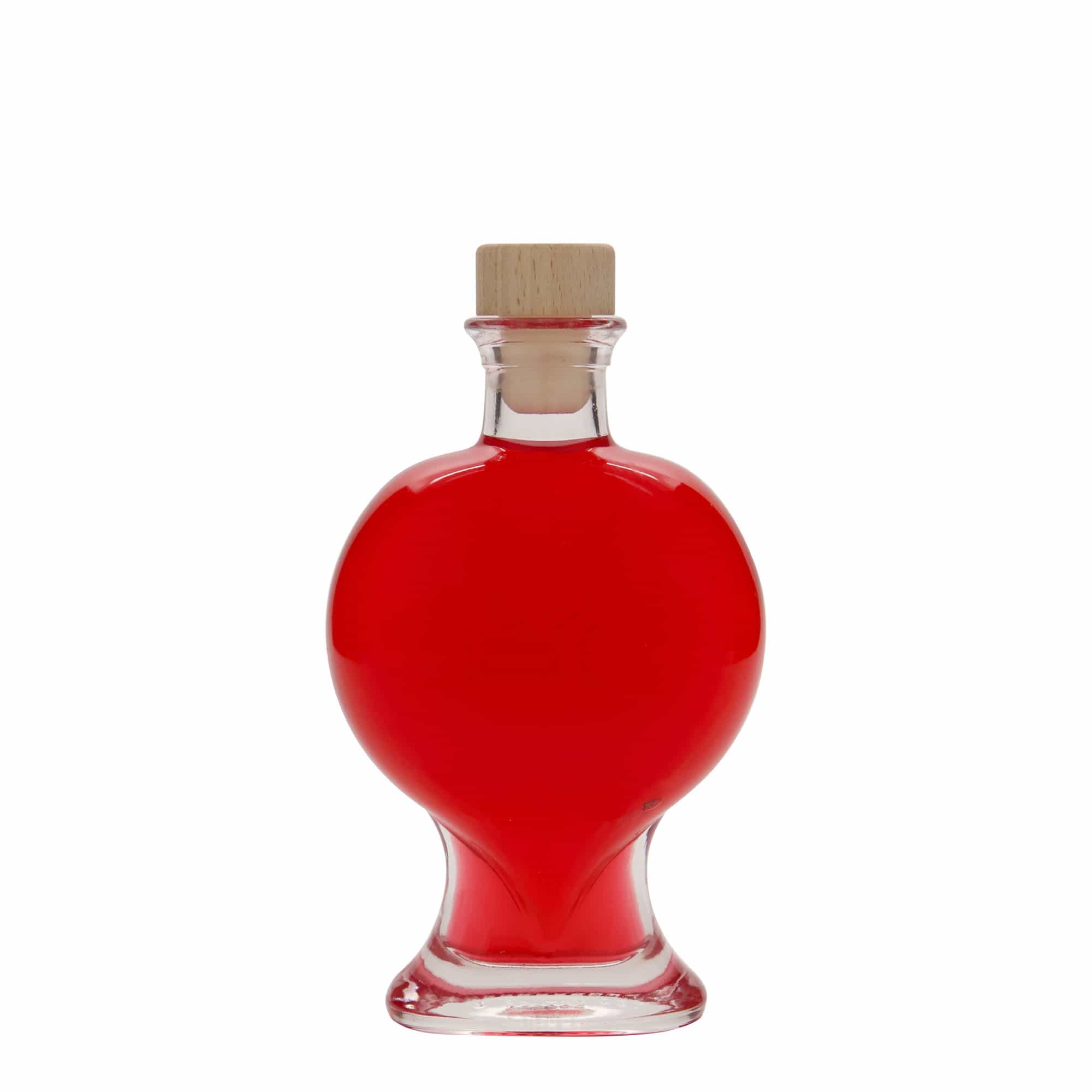 200 ml klaaspudel 'Süda', ava: kork
