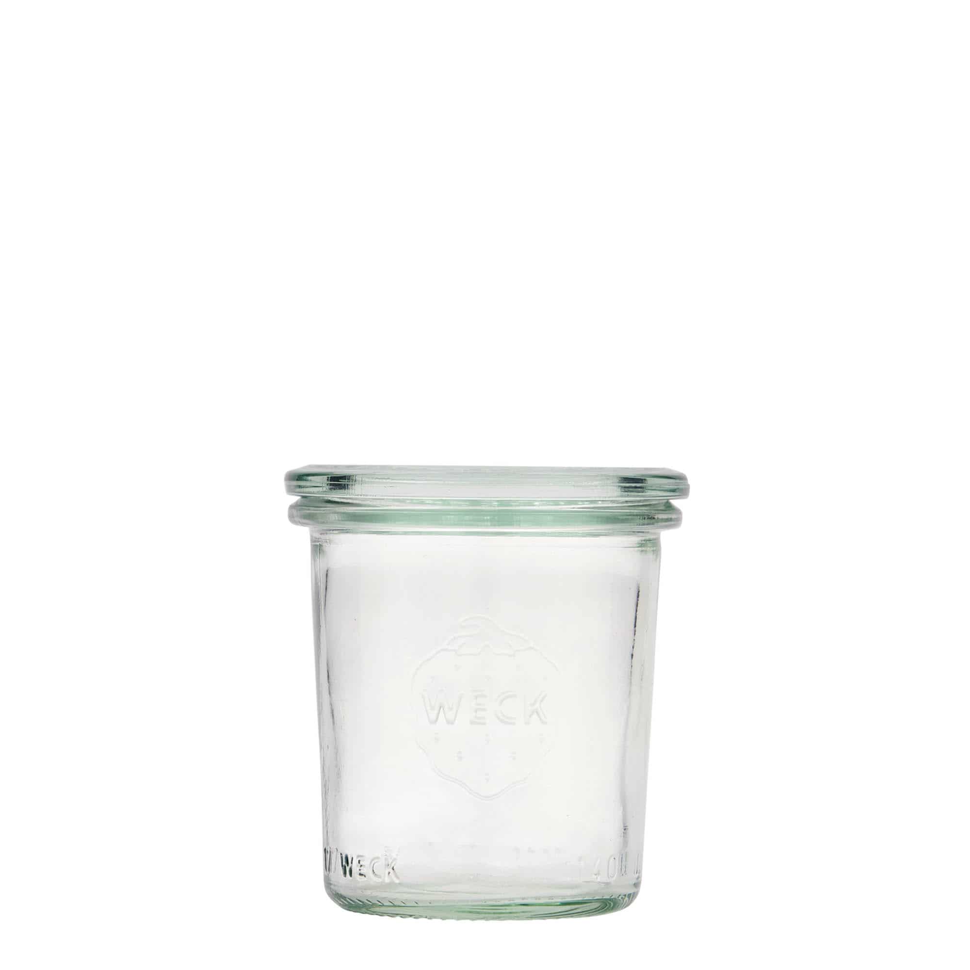 140 ml WECKi laia suuga purk, sulgur: ümar serv