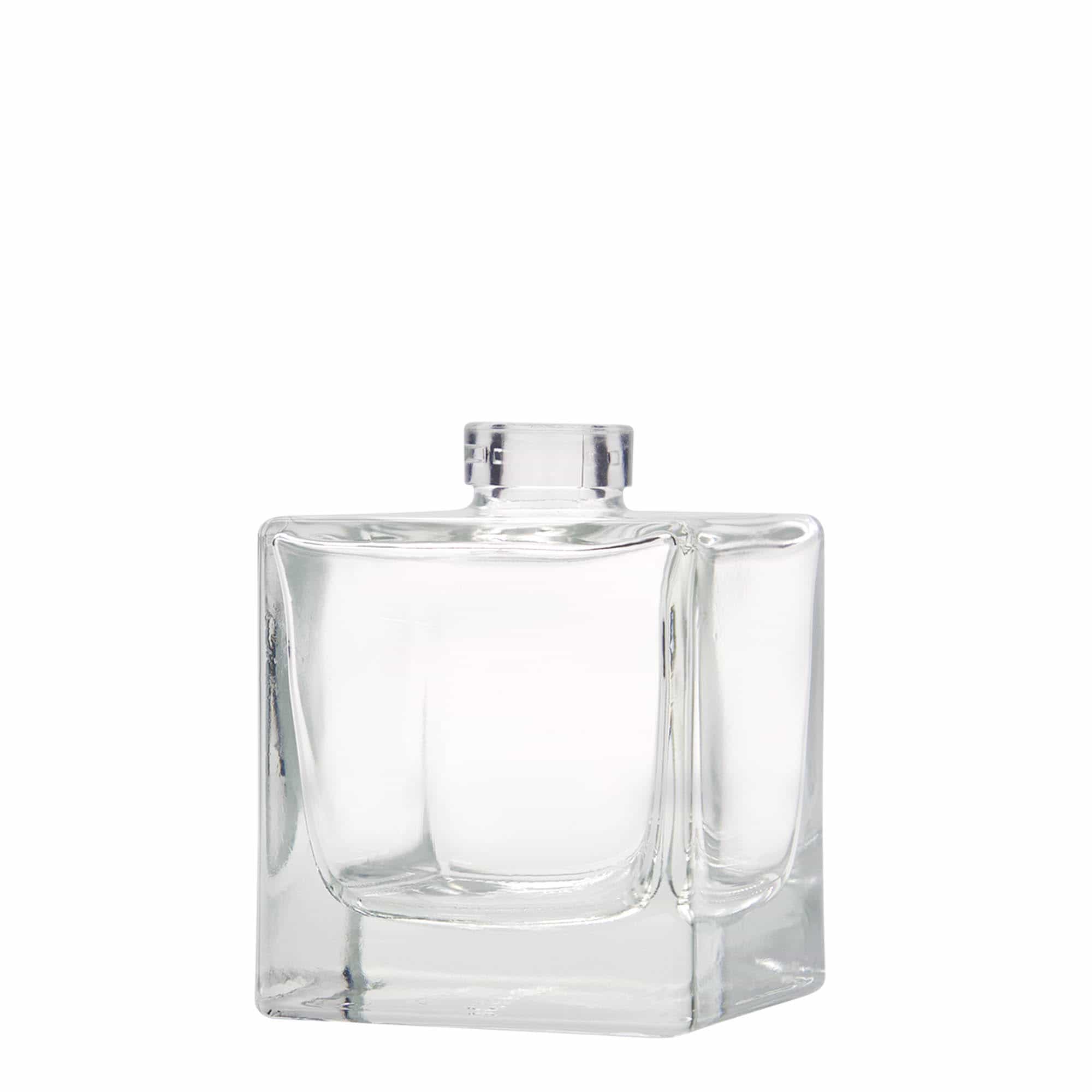 200 ml klaaspudel 'Cube', ruudukujuline, sulgur: kork